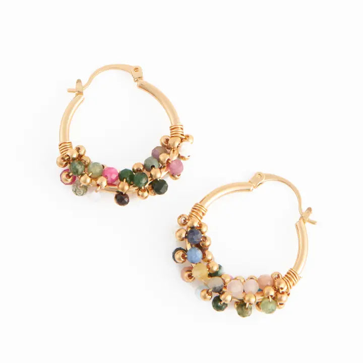 Beaded Hoop Earrings