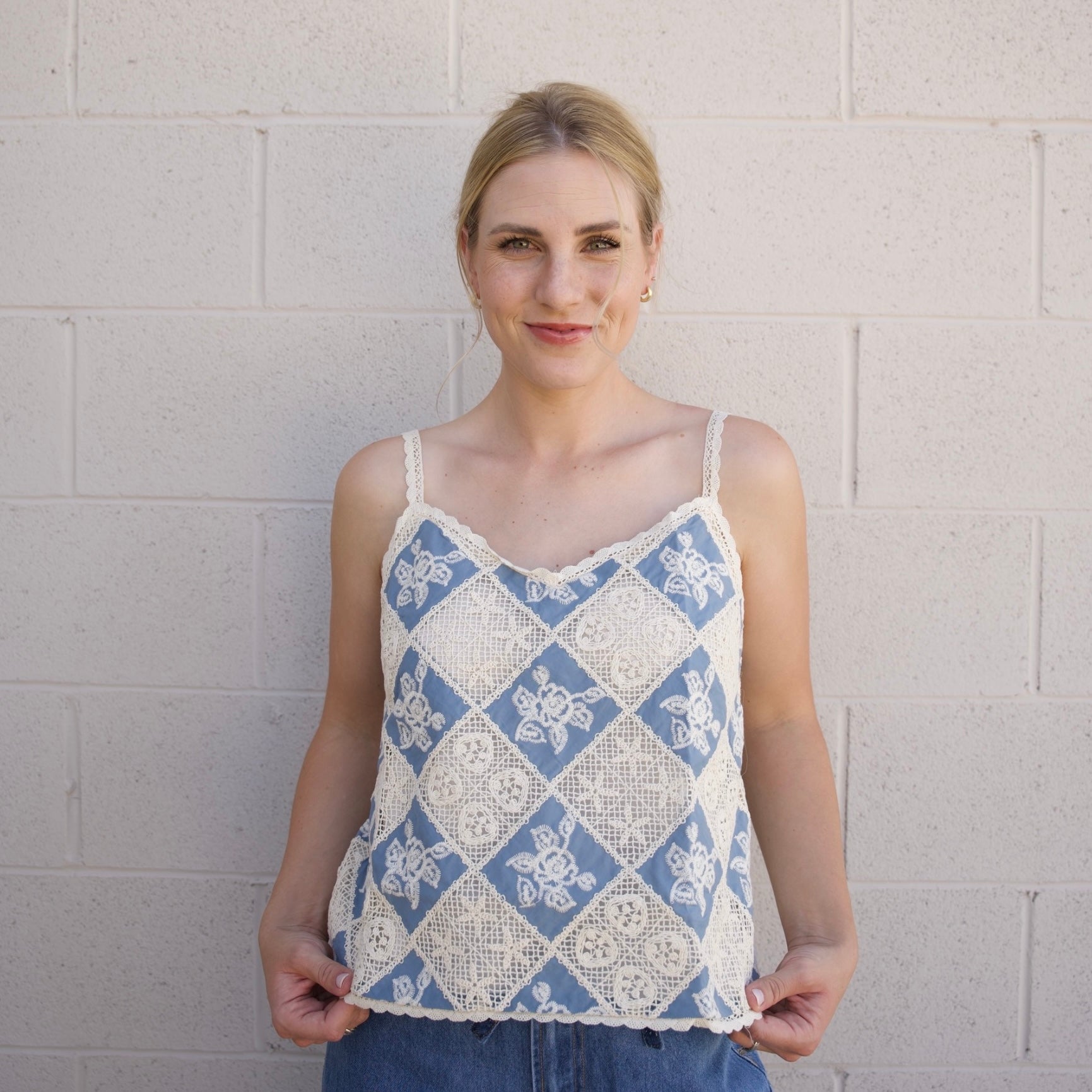 Crochet Patch Work Cami Top