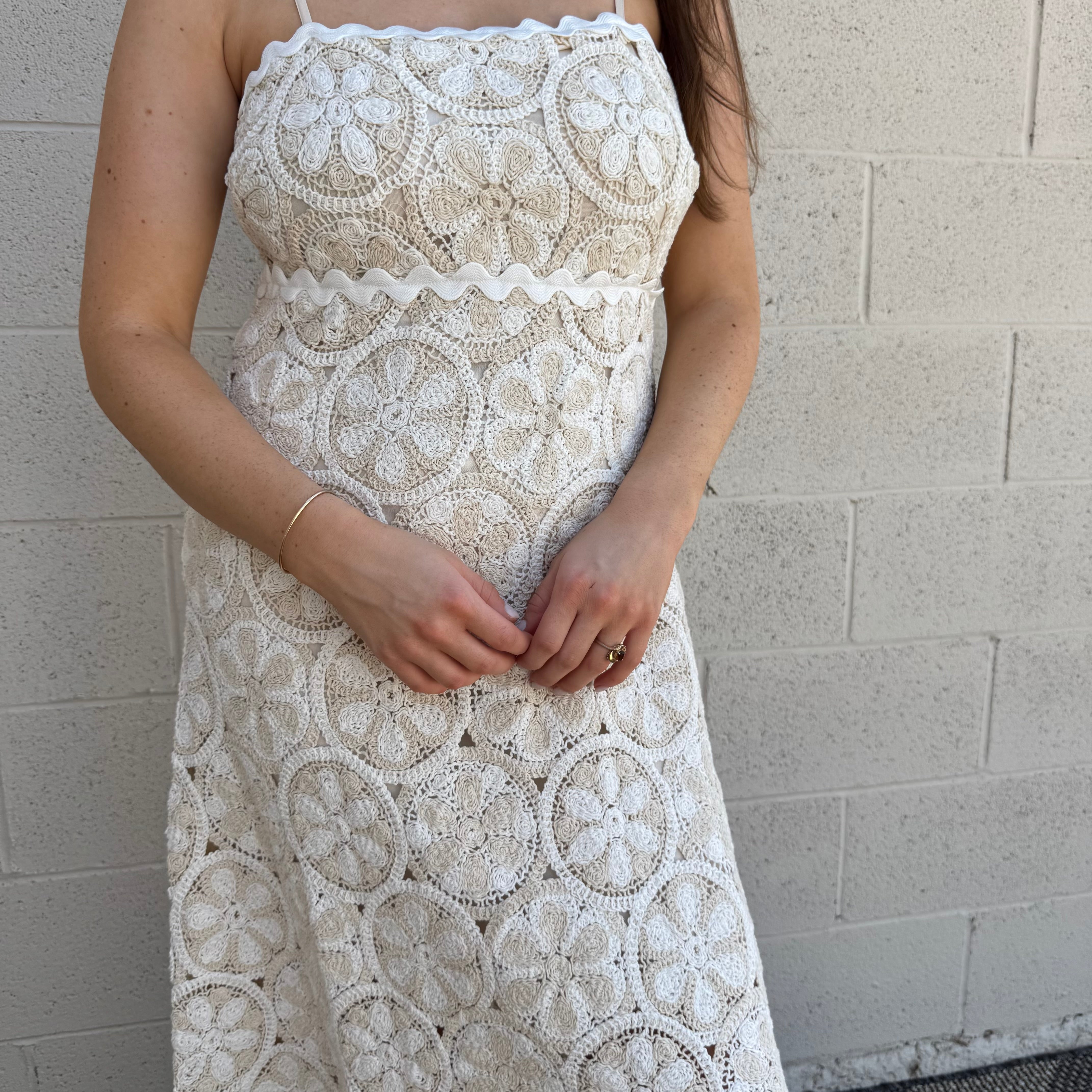 Crochet Lace Maxi Dress