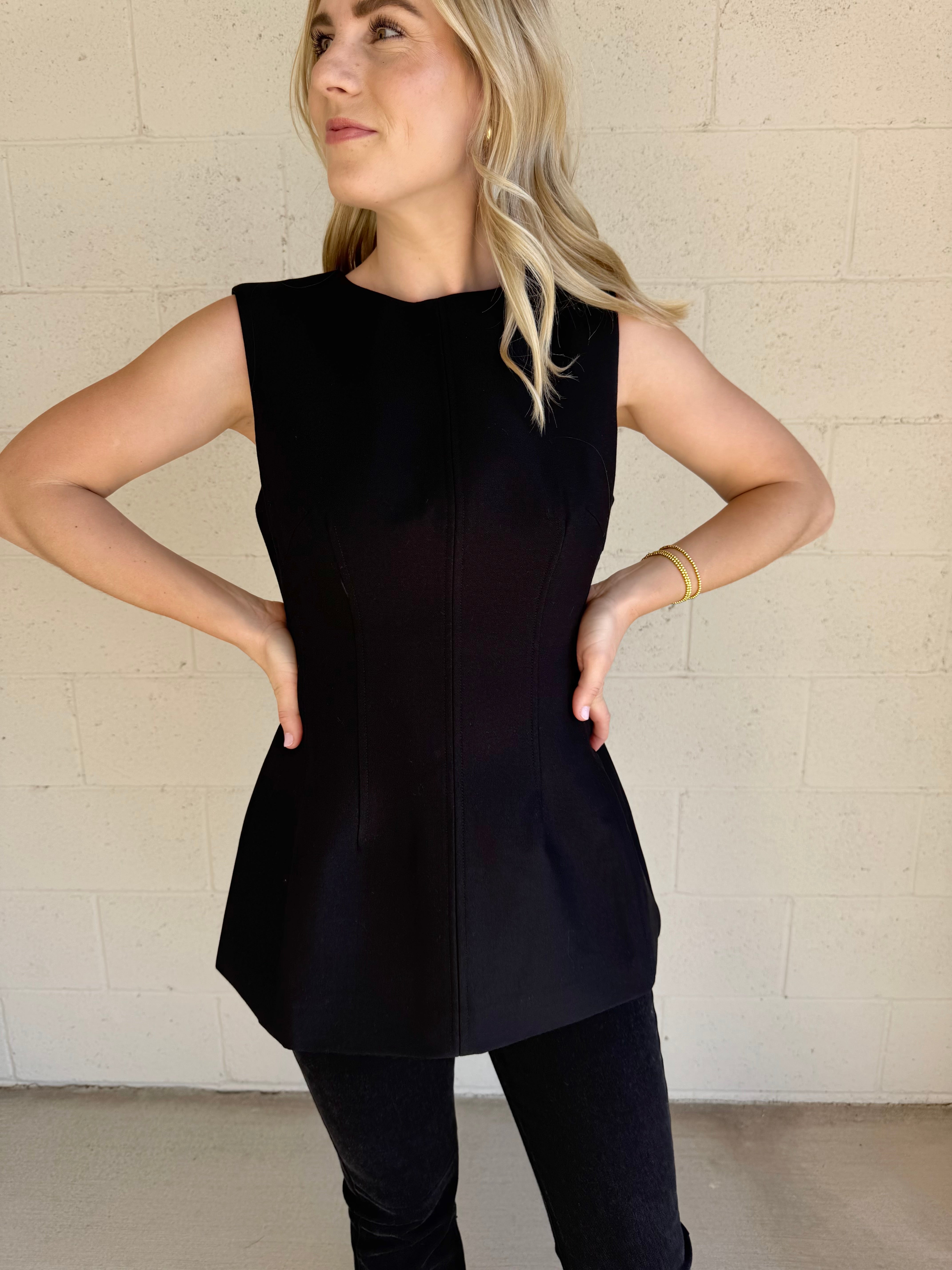 Black Essential Sleeveless Top