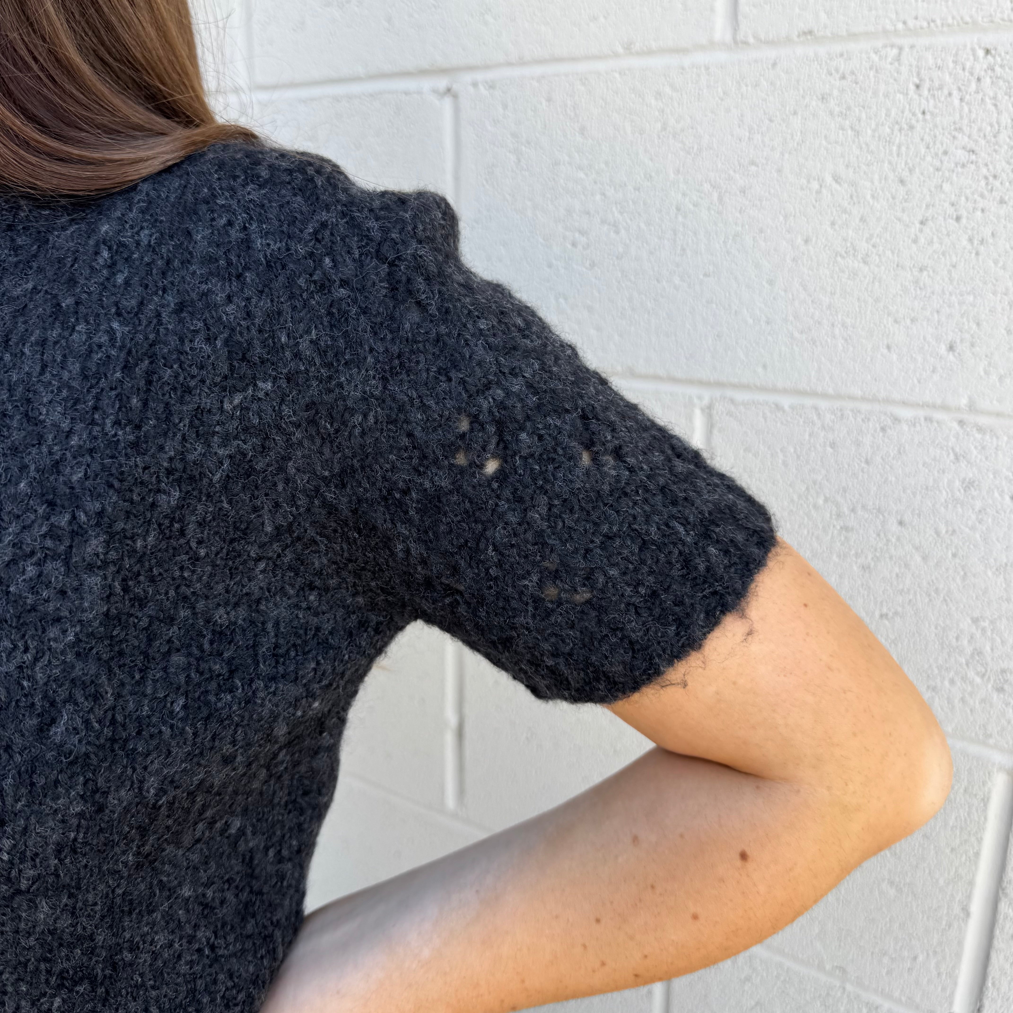 Charcoal Knit Dress & Cardigan Set