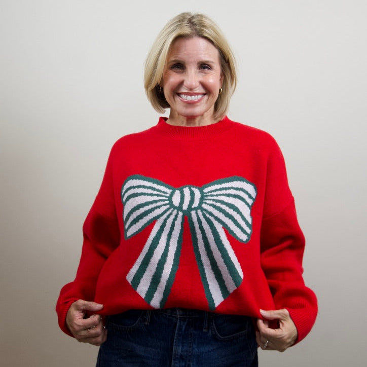 Oversized Bow Christmas Sweater