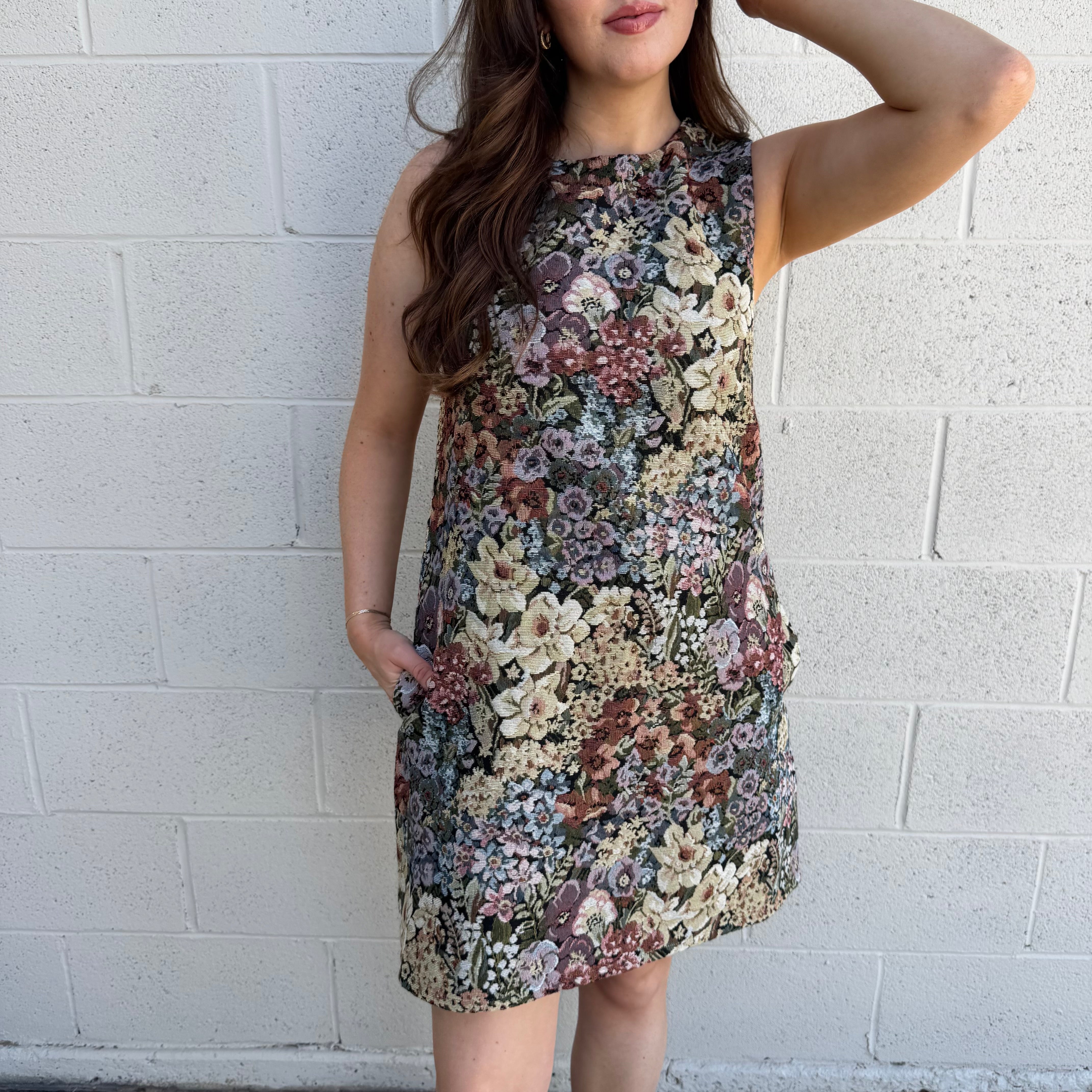 Sleeveless Floral Dress