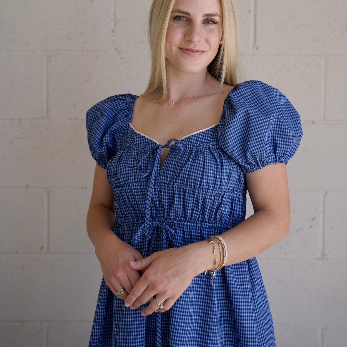 Puff Sleeve Midi Dress