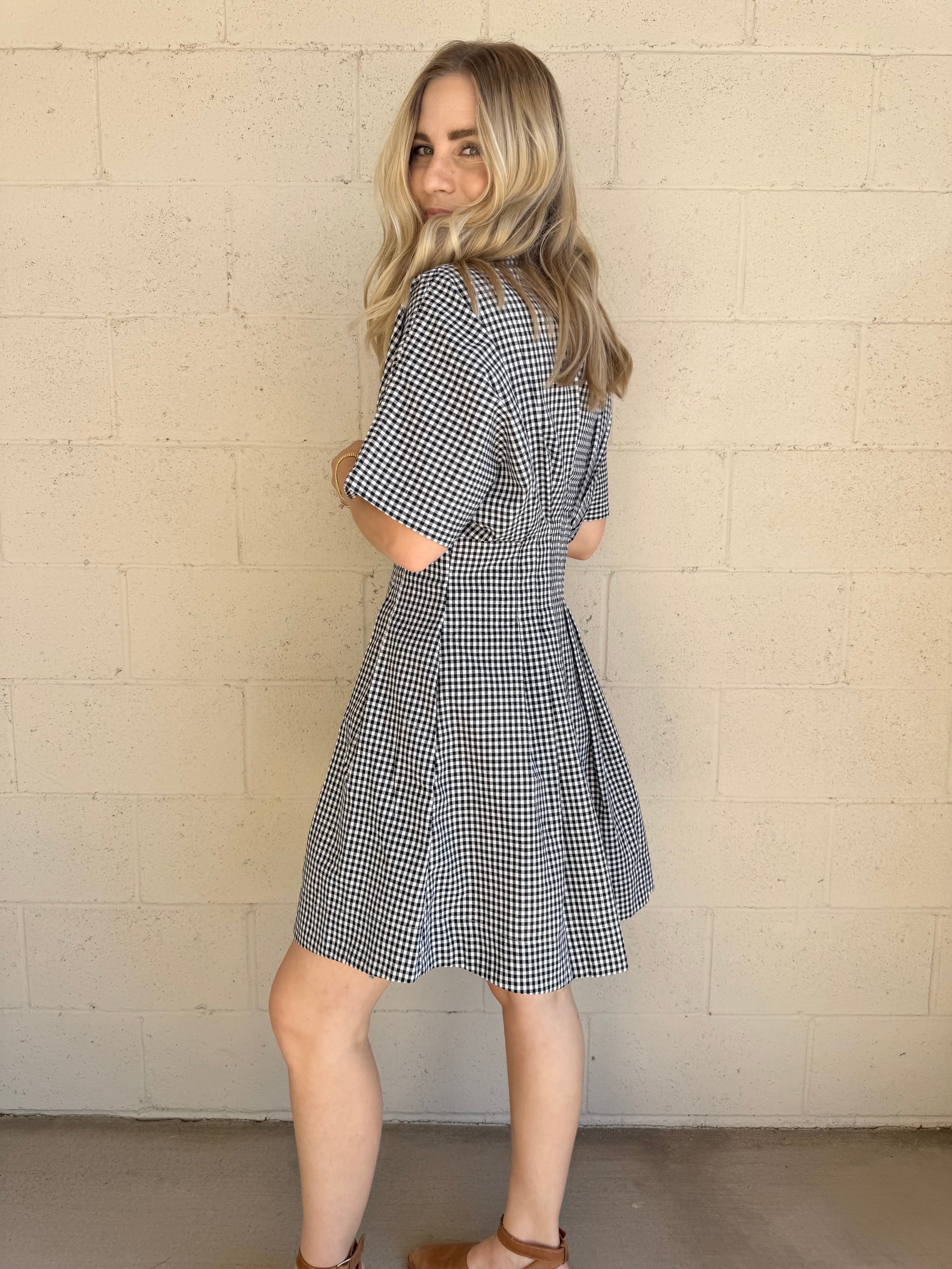 Black Gingham Dress