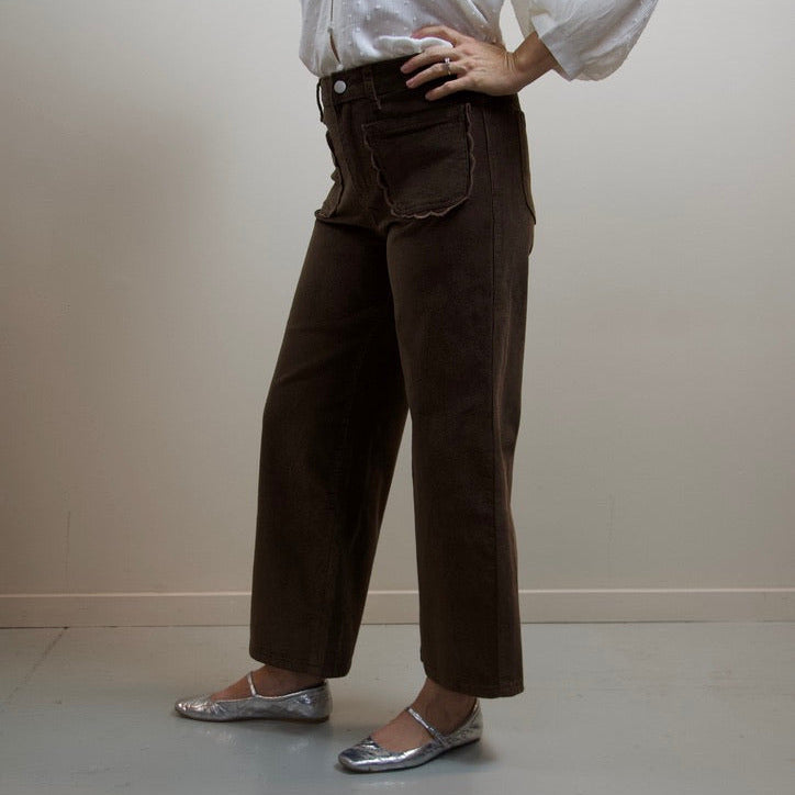 Corduroy Wide-Leg Pants