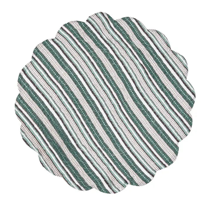 Floral Quilted Round Placemat