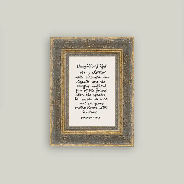 Proverbs 31:25–26 Framed Art