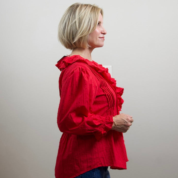 Flowing Ruffled Blouse