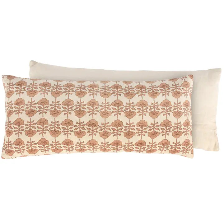 Vintage Floral Bolster Pillow