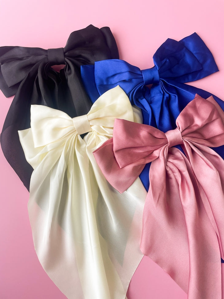 Silky Hair Bow Barrette