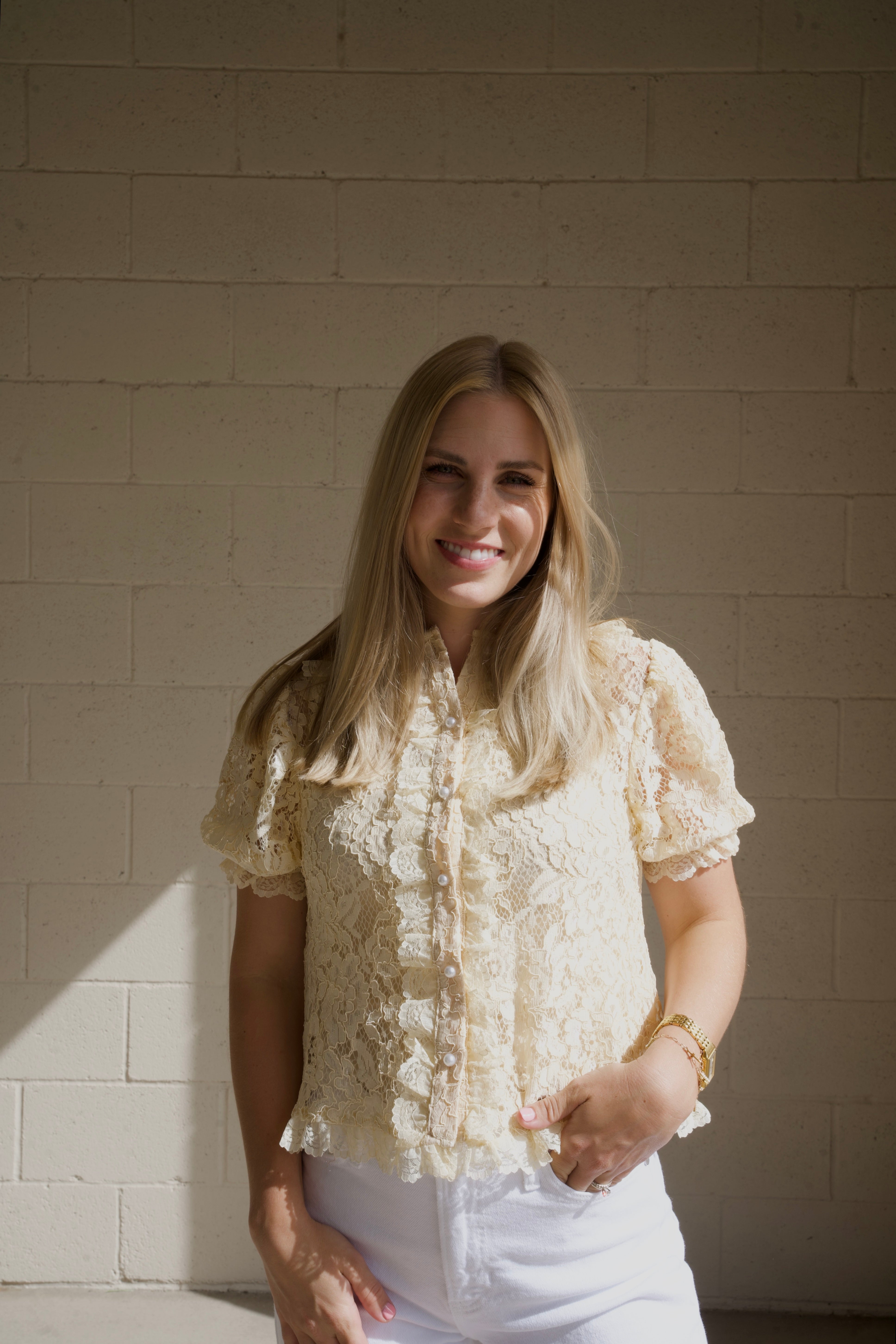 Cream Lace Blouse