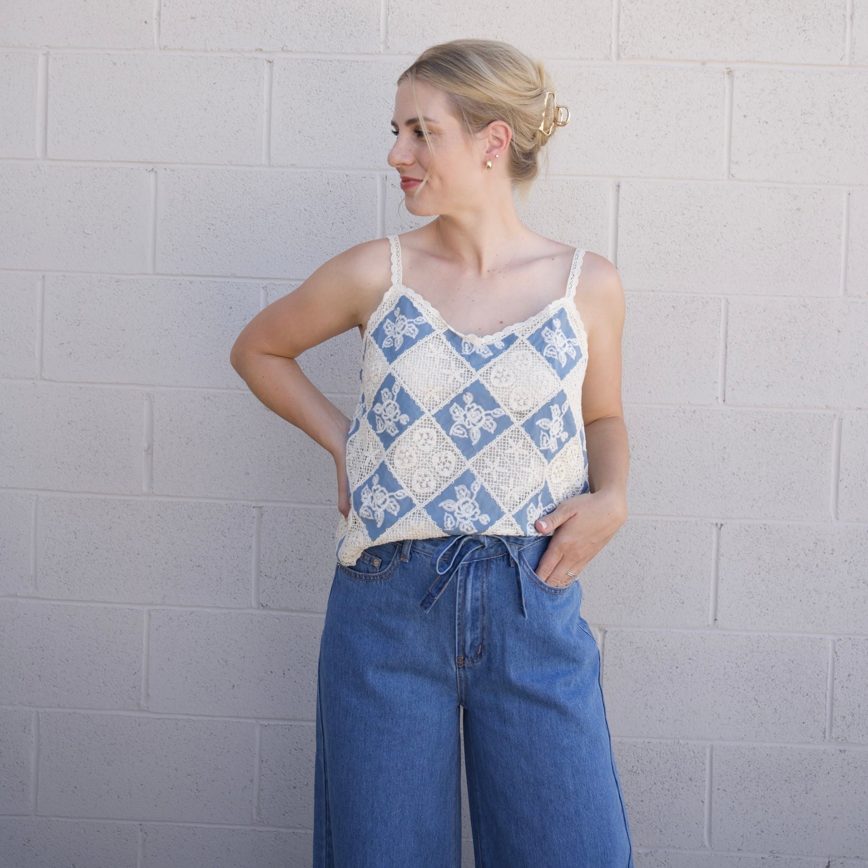 Crochet Patch Work Cami Top