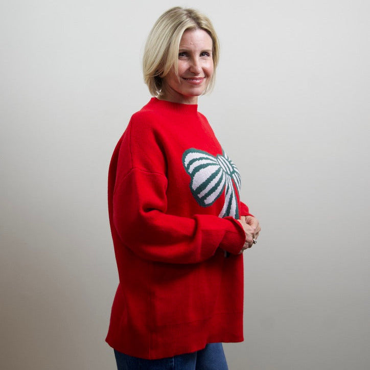 Oversized Bow Christmas Sweater