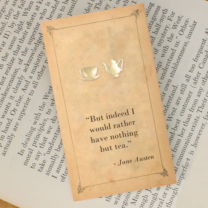 Literary Quote Post Earrings