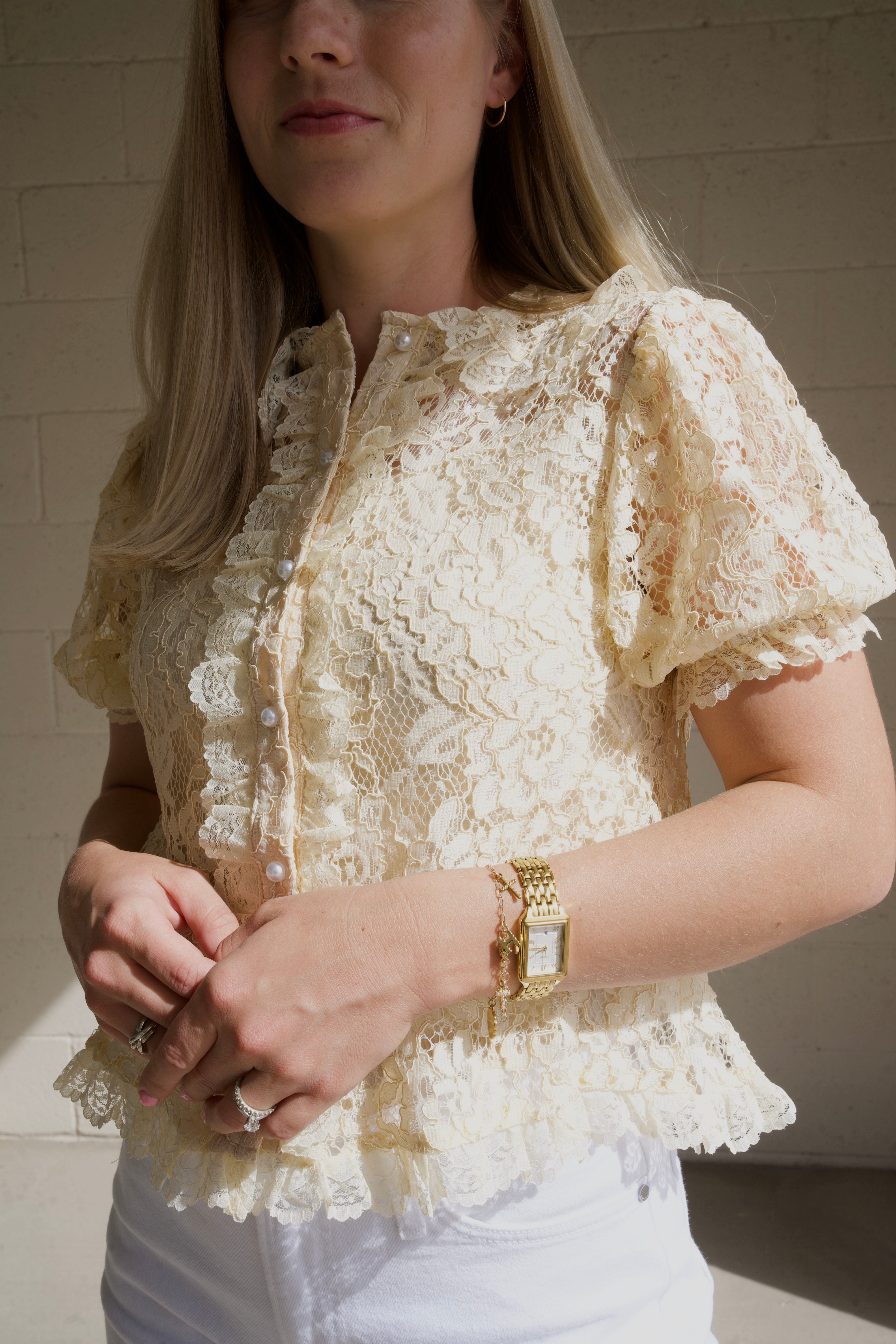 Cream Lace Blouse