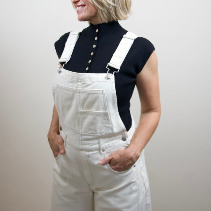 Wide Leg Cropped Overalls