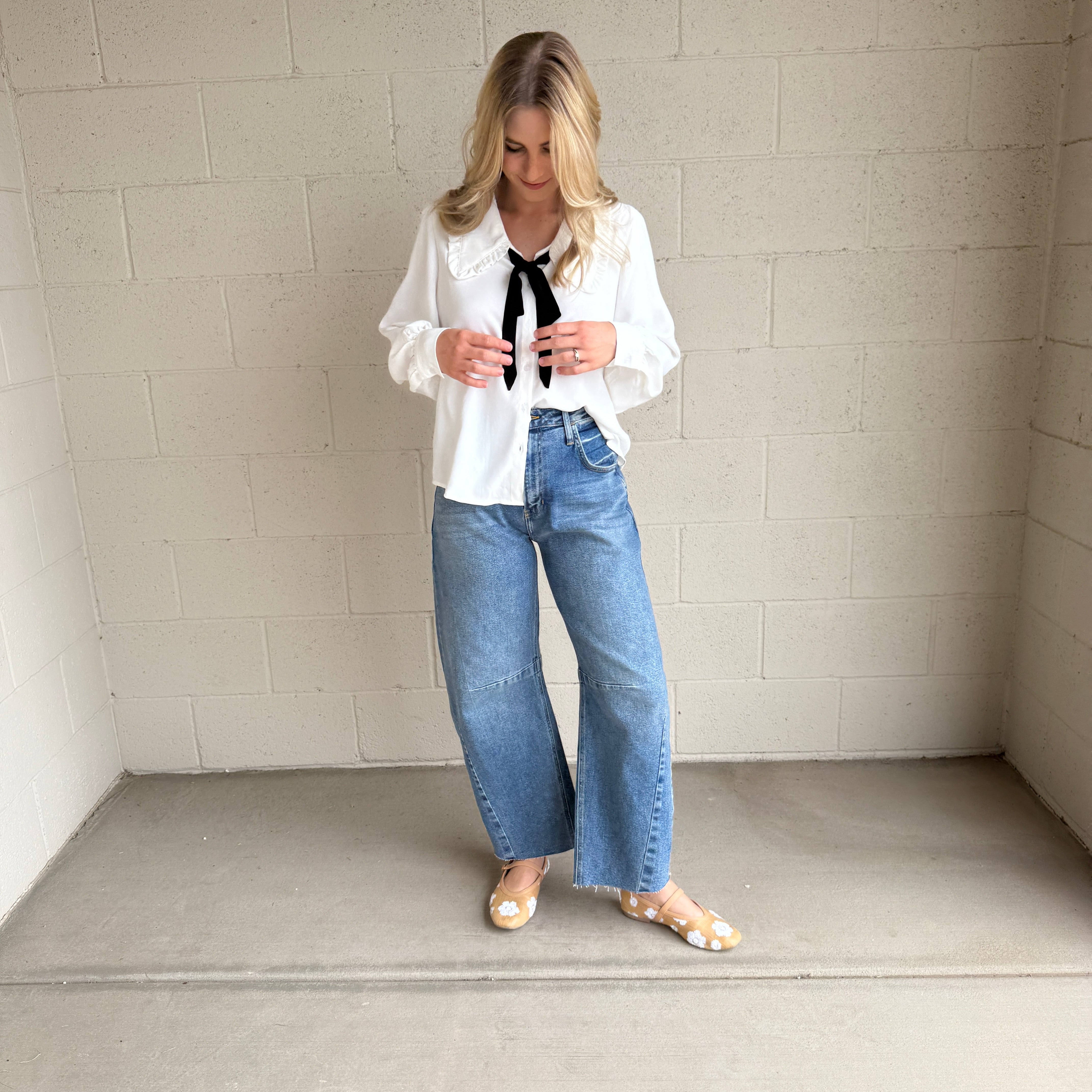 Peter Pan Contrast Blouse