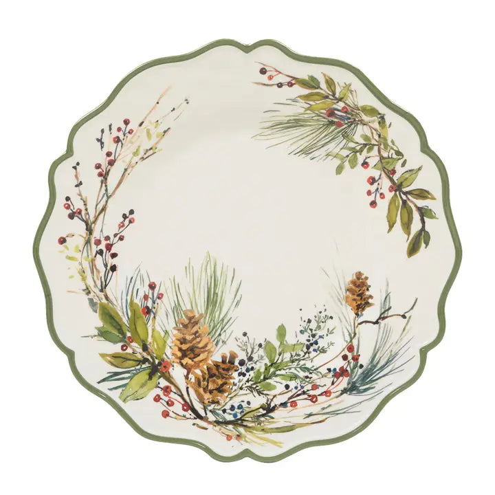 Winters Forest Christmas Melamine Round Platter