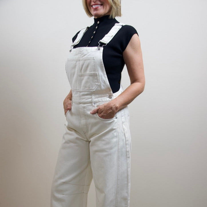Wide Leg Cropped Overalls