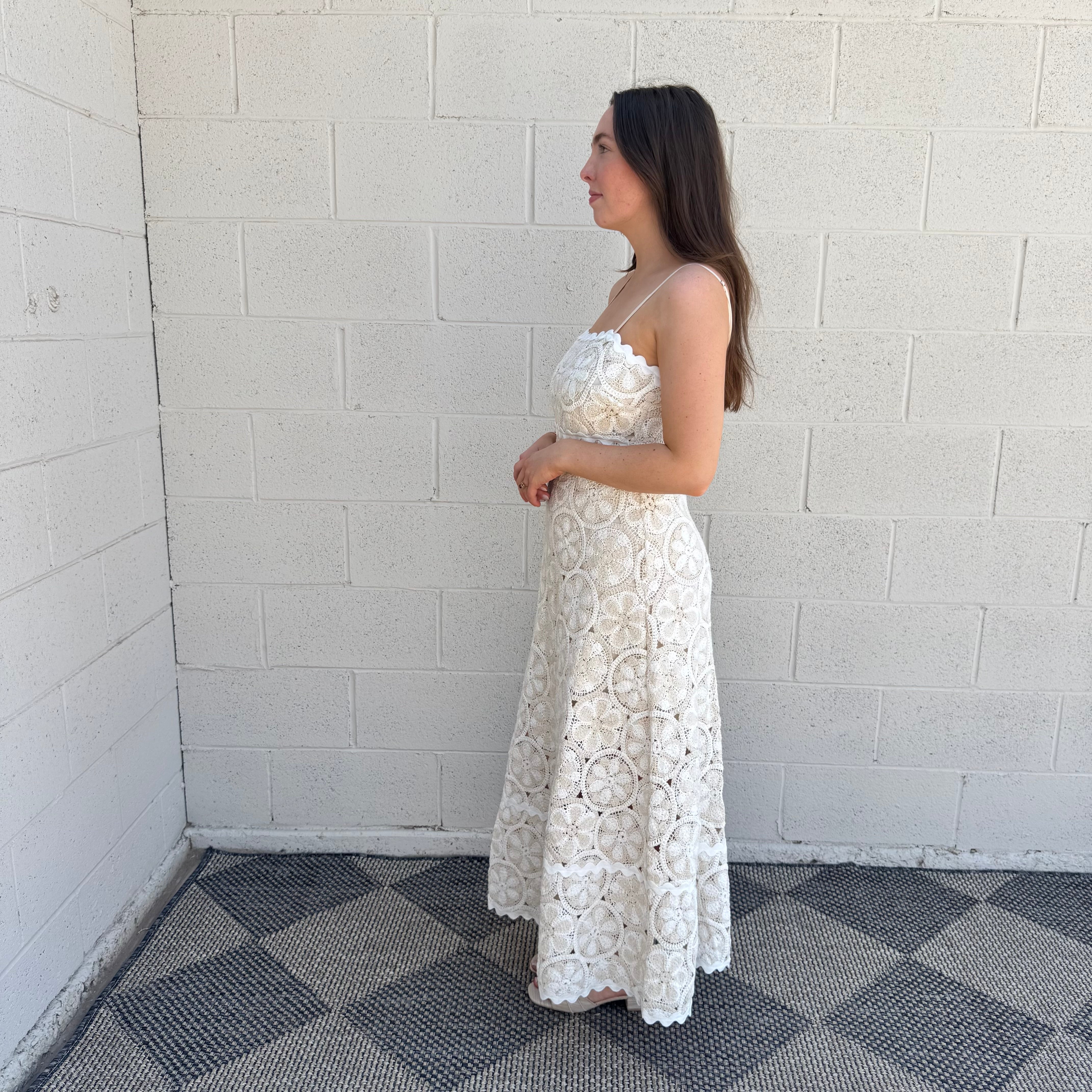 Crochet Lace Maxi Dress