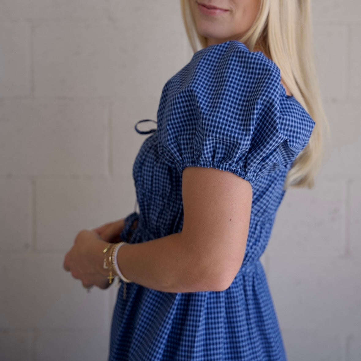 Puff Sleeve Midi Dress