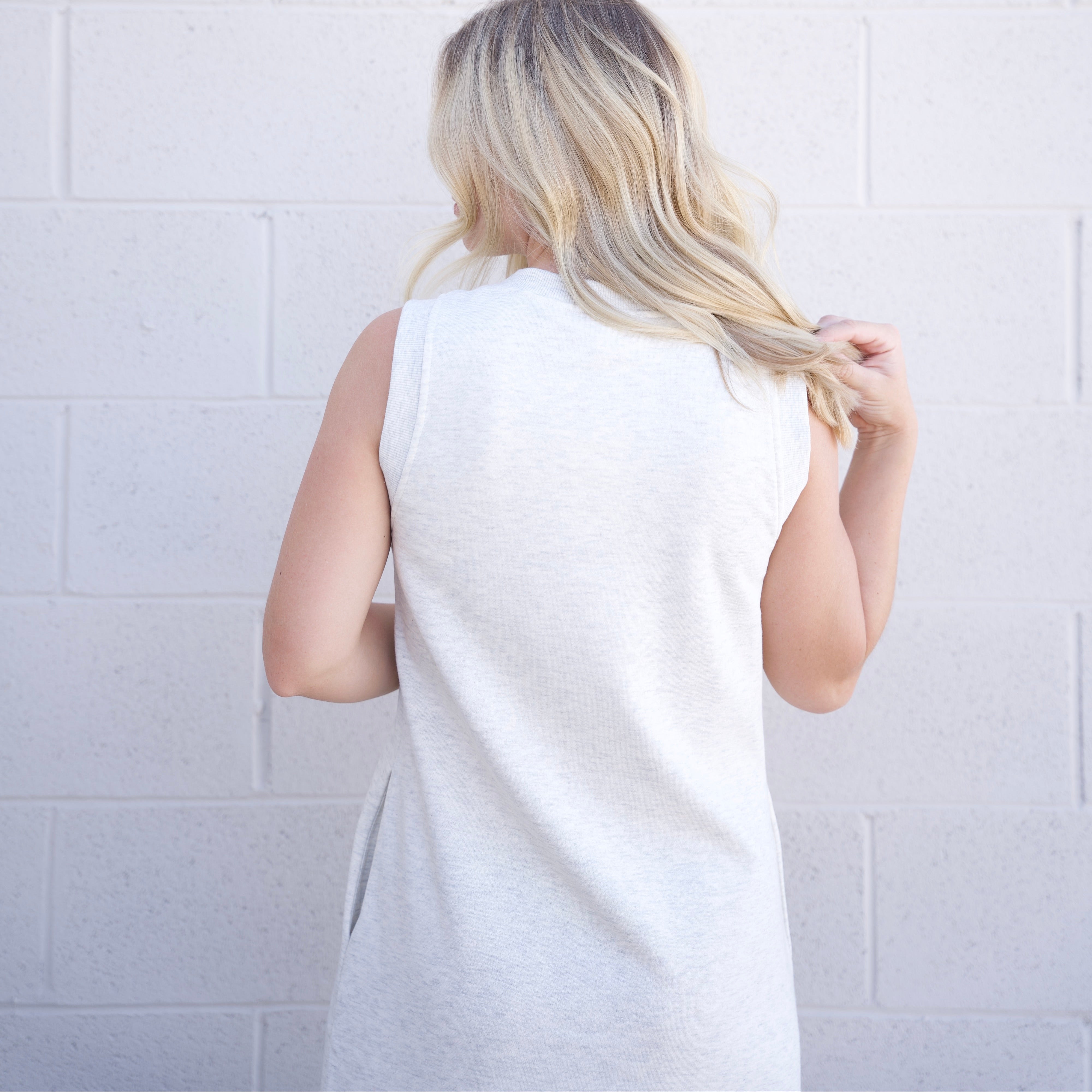 Grey Round Neck Maxi Dress