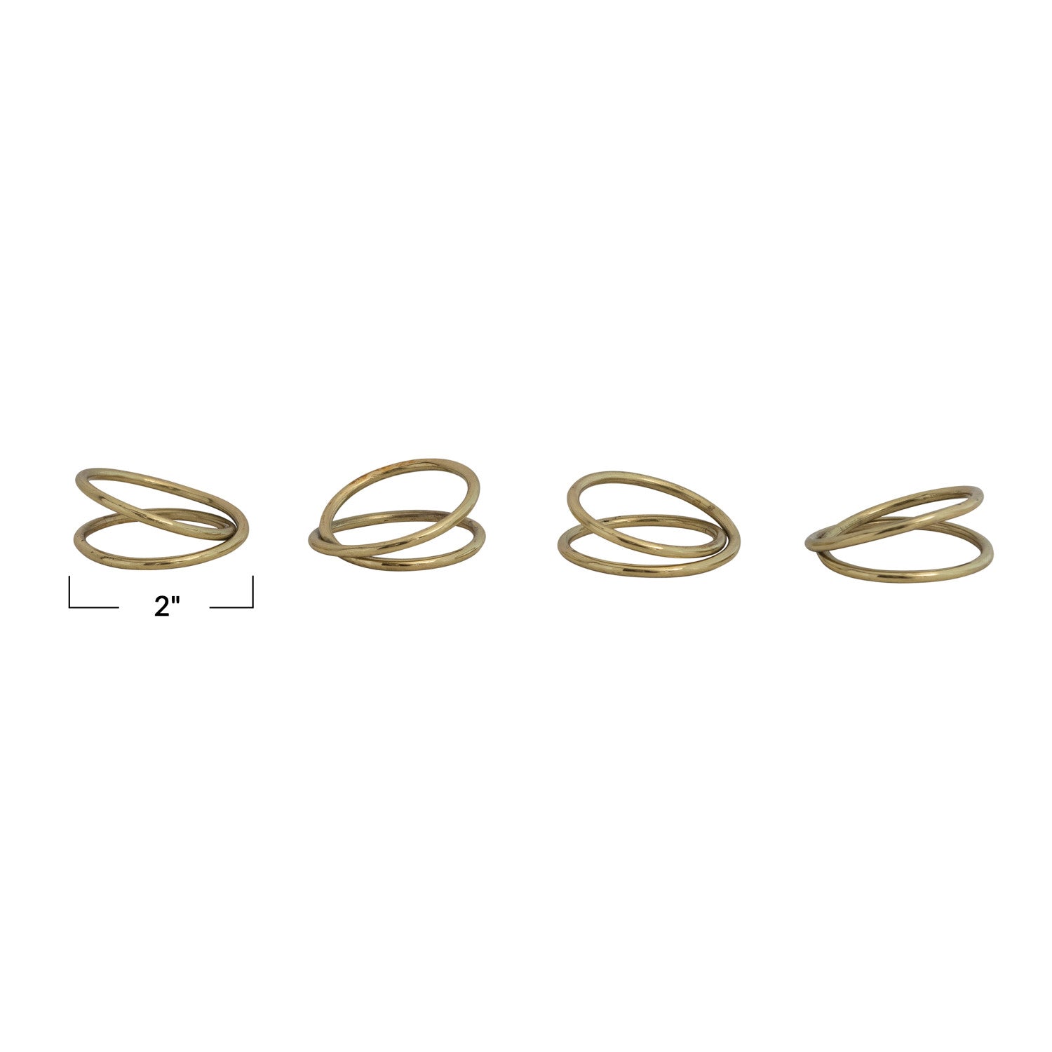 Brass Napkin Ring Set