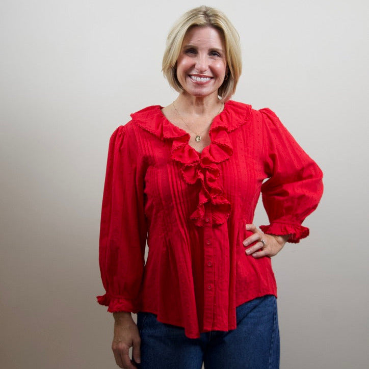 Flowing Ruffled Blouse