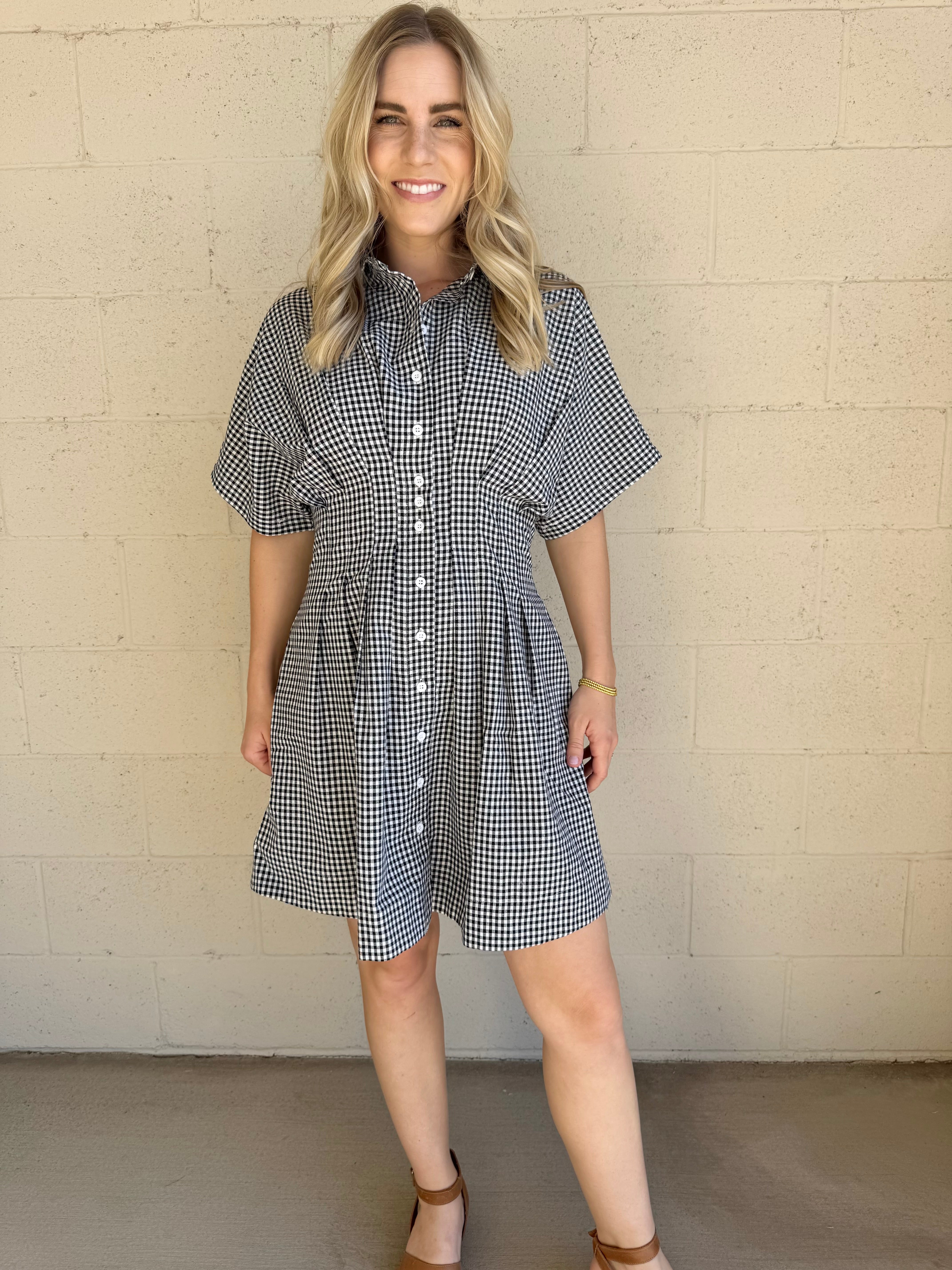 Black Gingham Dress
