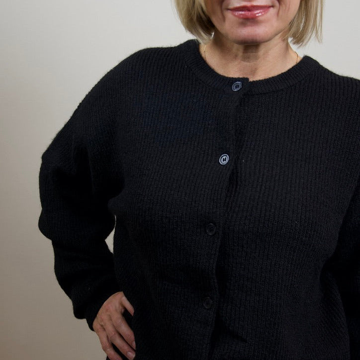 Black Knit Cardigan