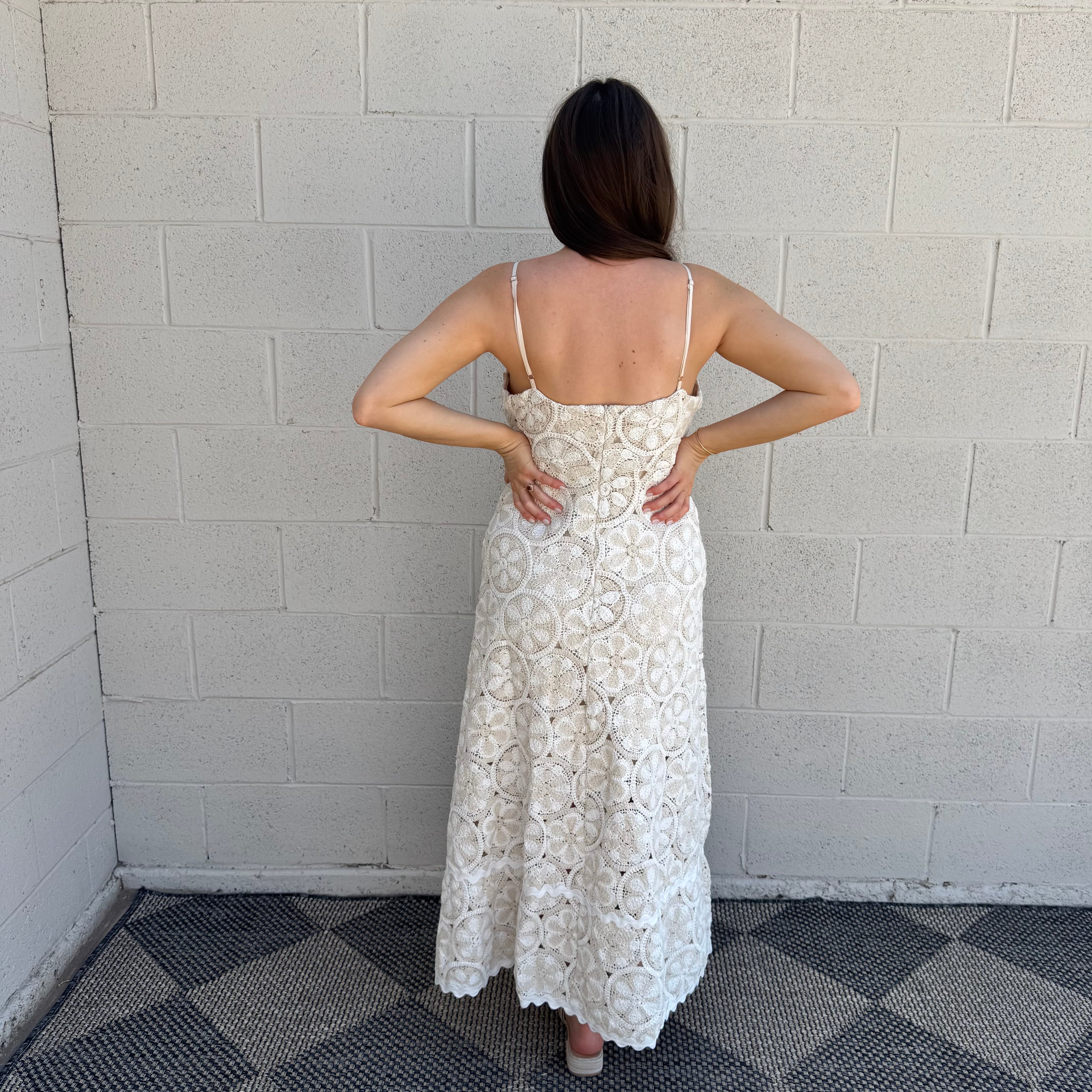 Crochet Lace Maxi Dress