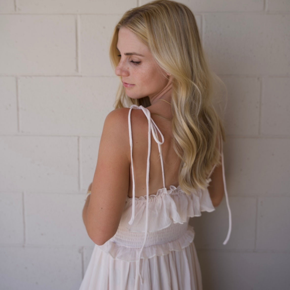 Tiered Chiffon Maxi Dress