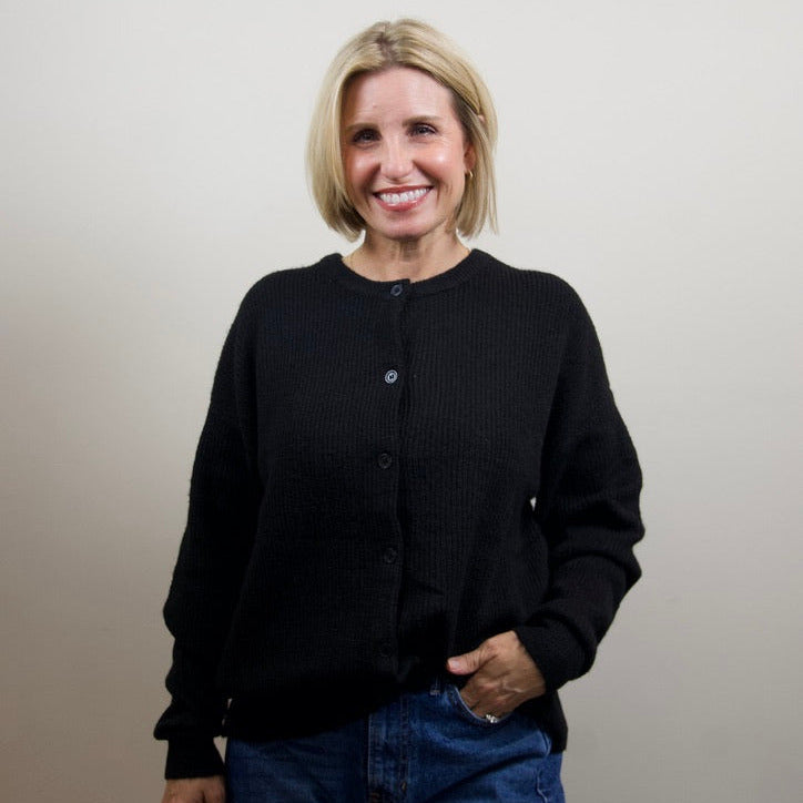 Black Knit Cardigan