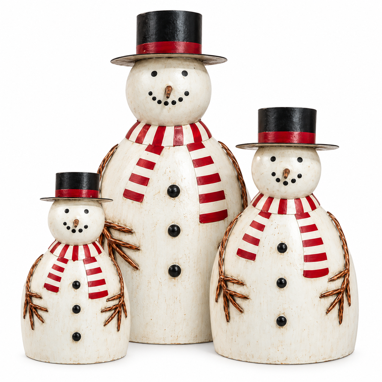 Metal Snowman With Hat
