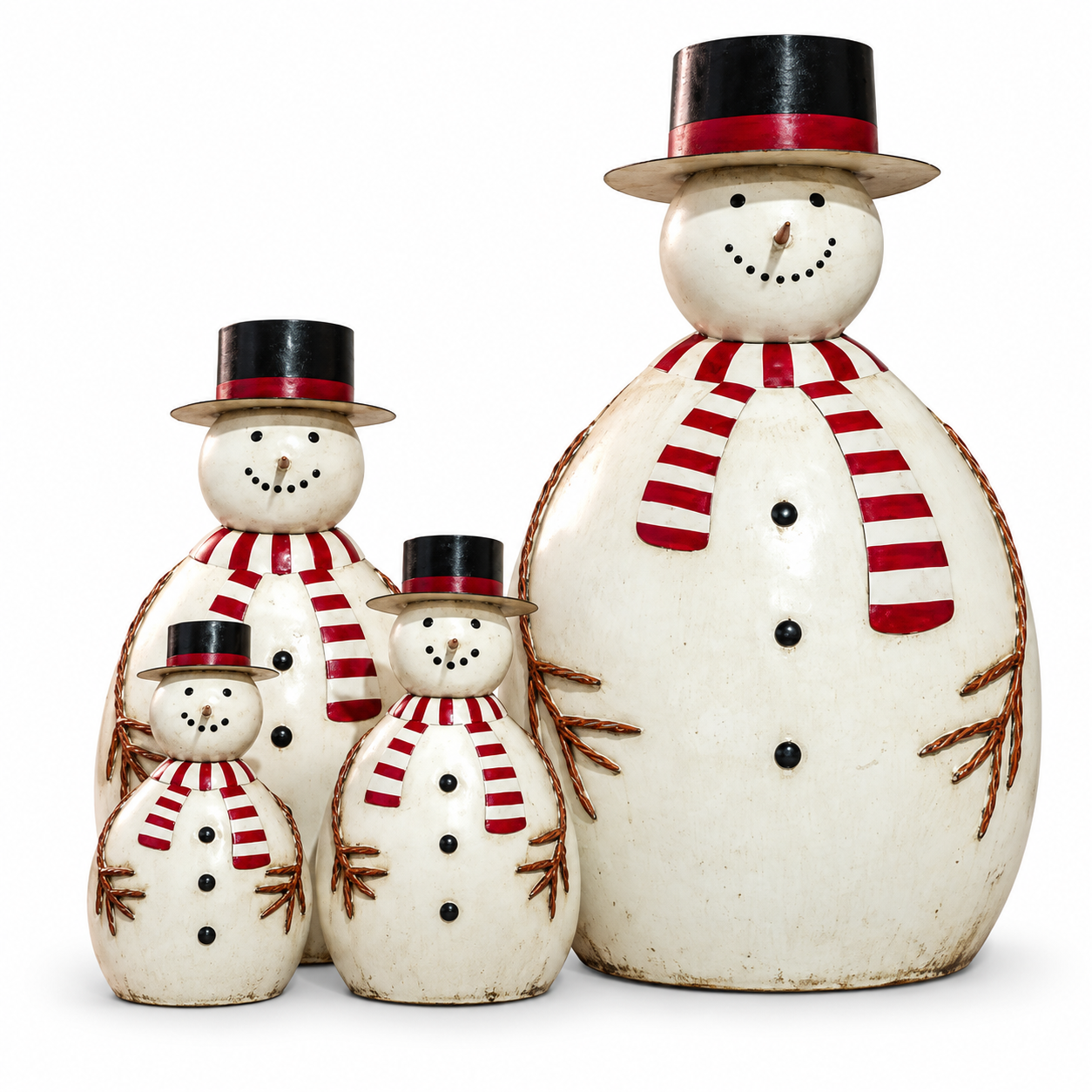 Metal Snowman with Top Hat