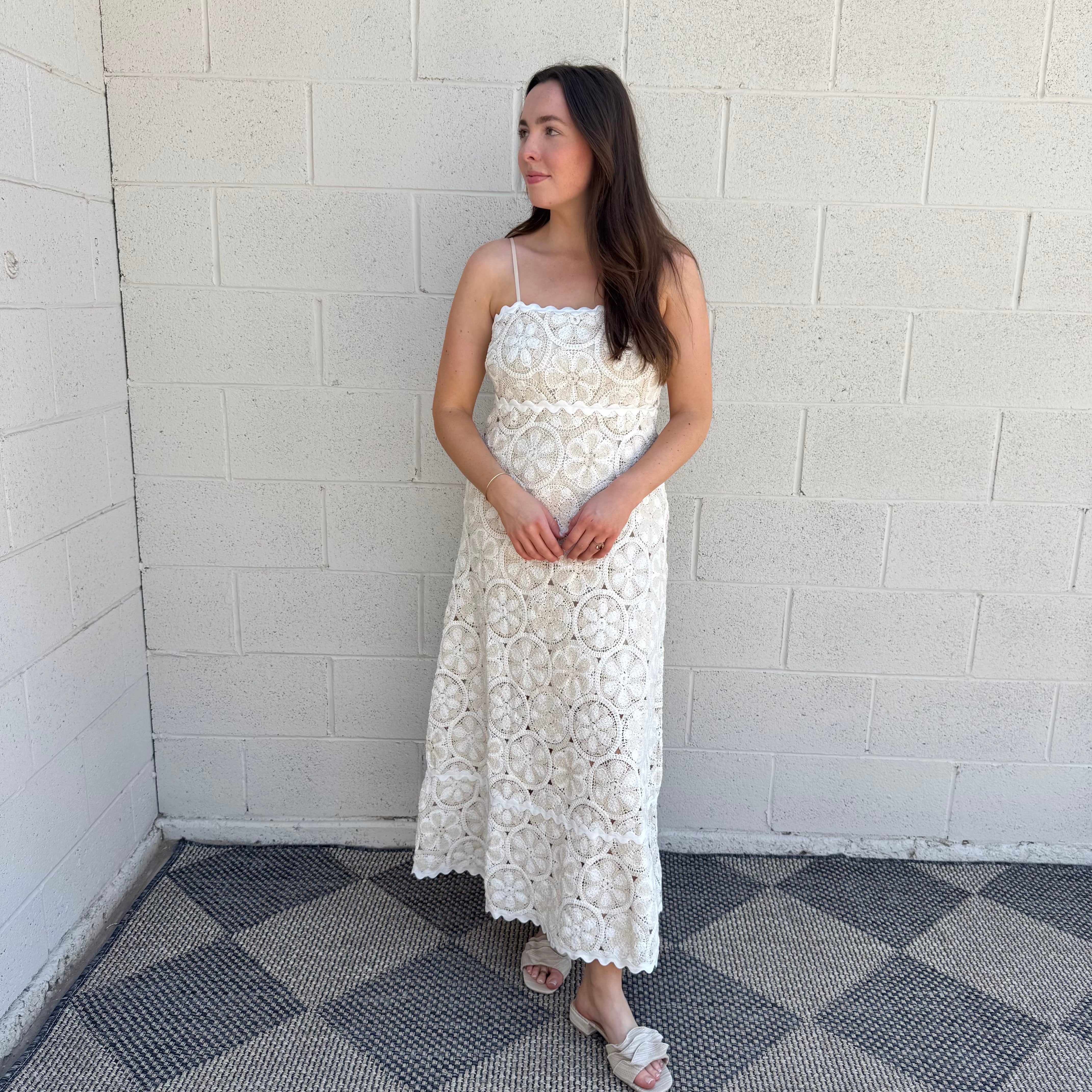 Crochet Lace Maxi Dress
