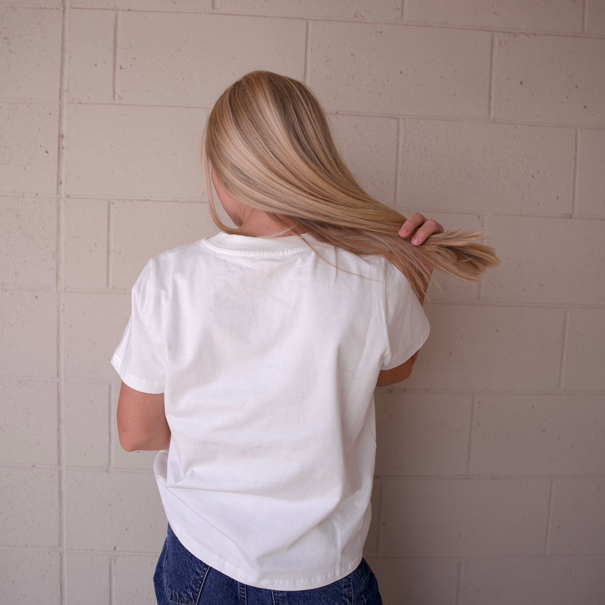 White Staple Tee
