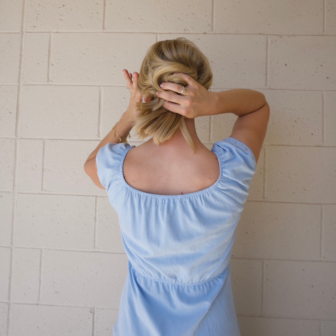 Scoop Neck Milkmaid Midi Dress