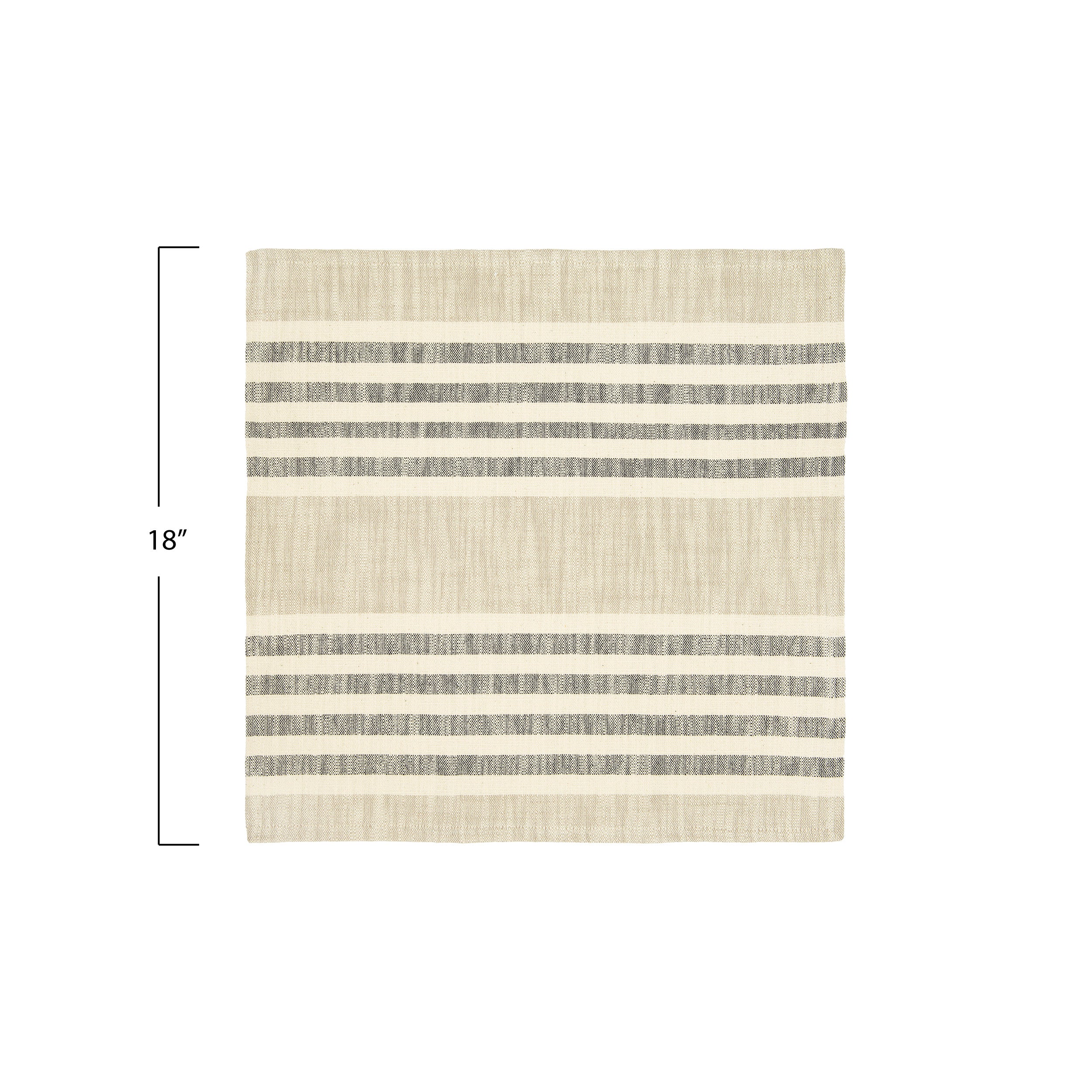 Woven Cotton Striped Napkins Set