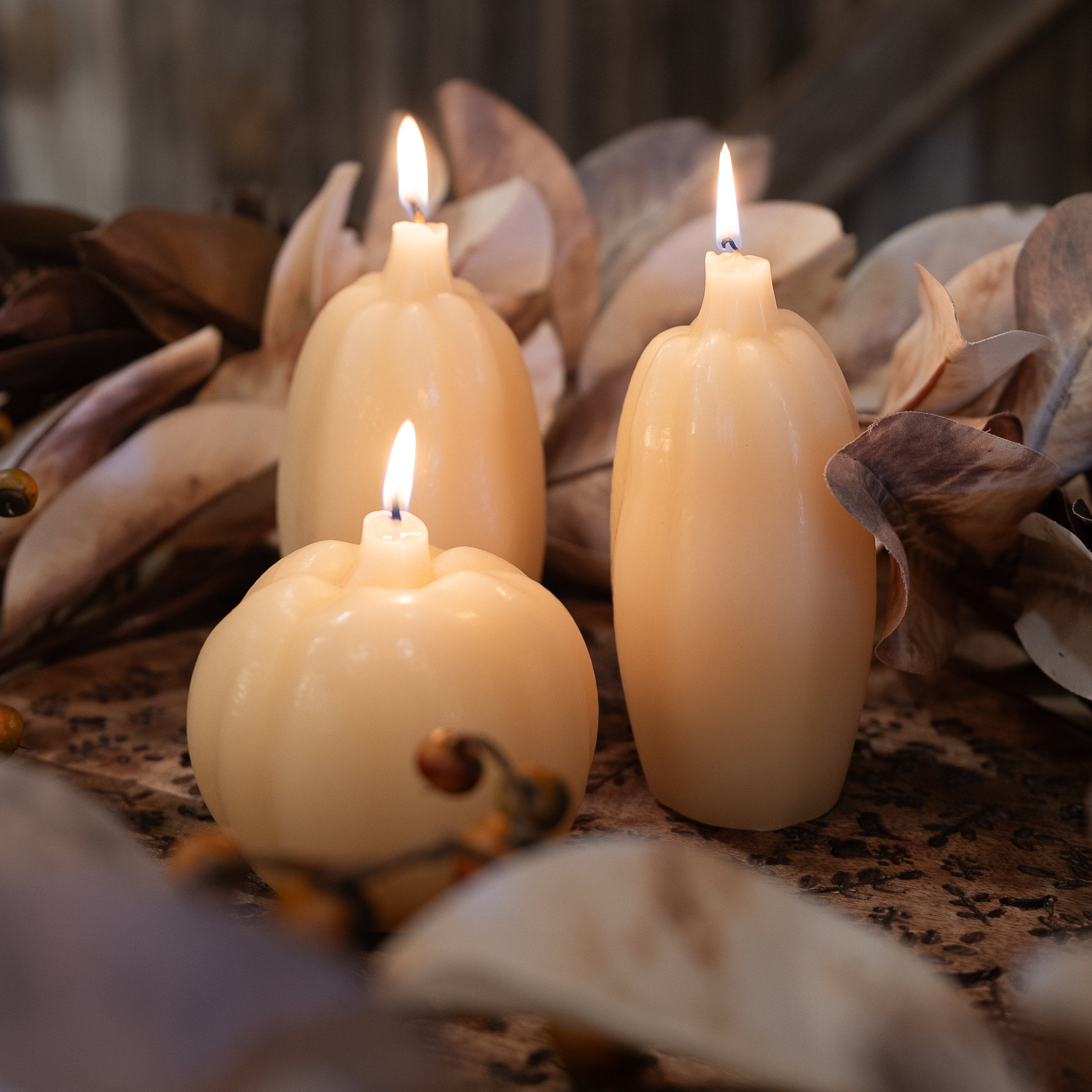 Pumpkin Shaped Candle