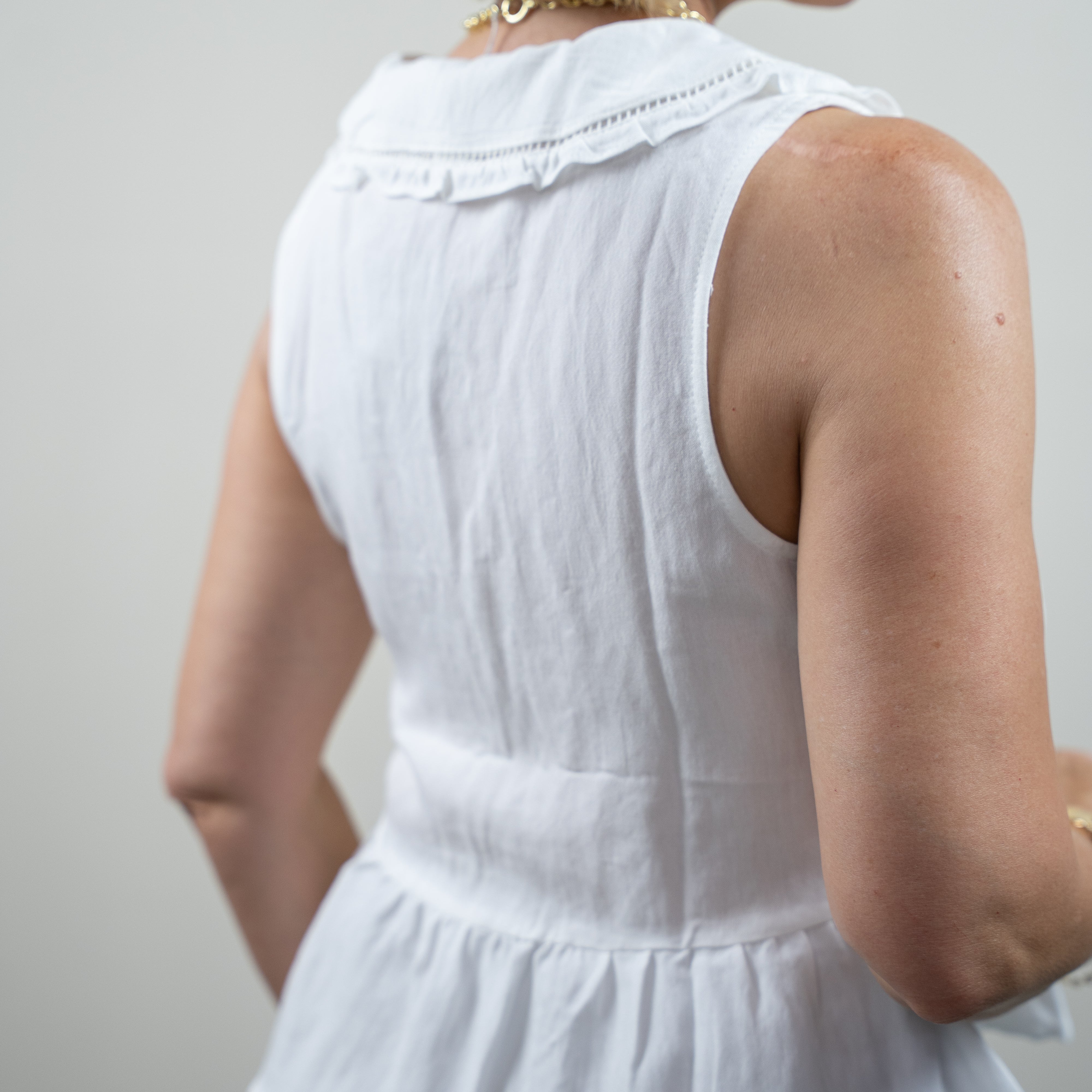 Embroidered Collared Top