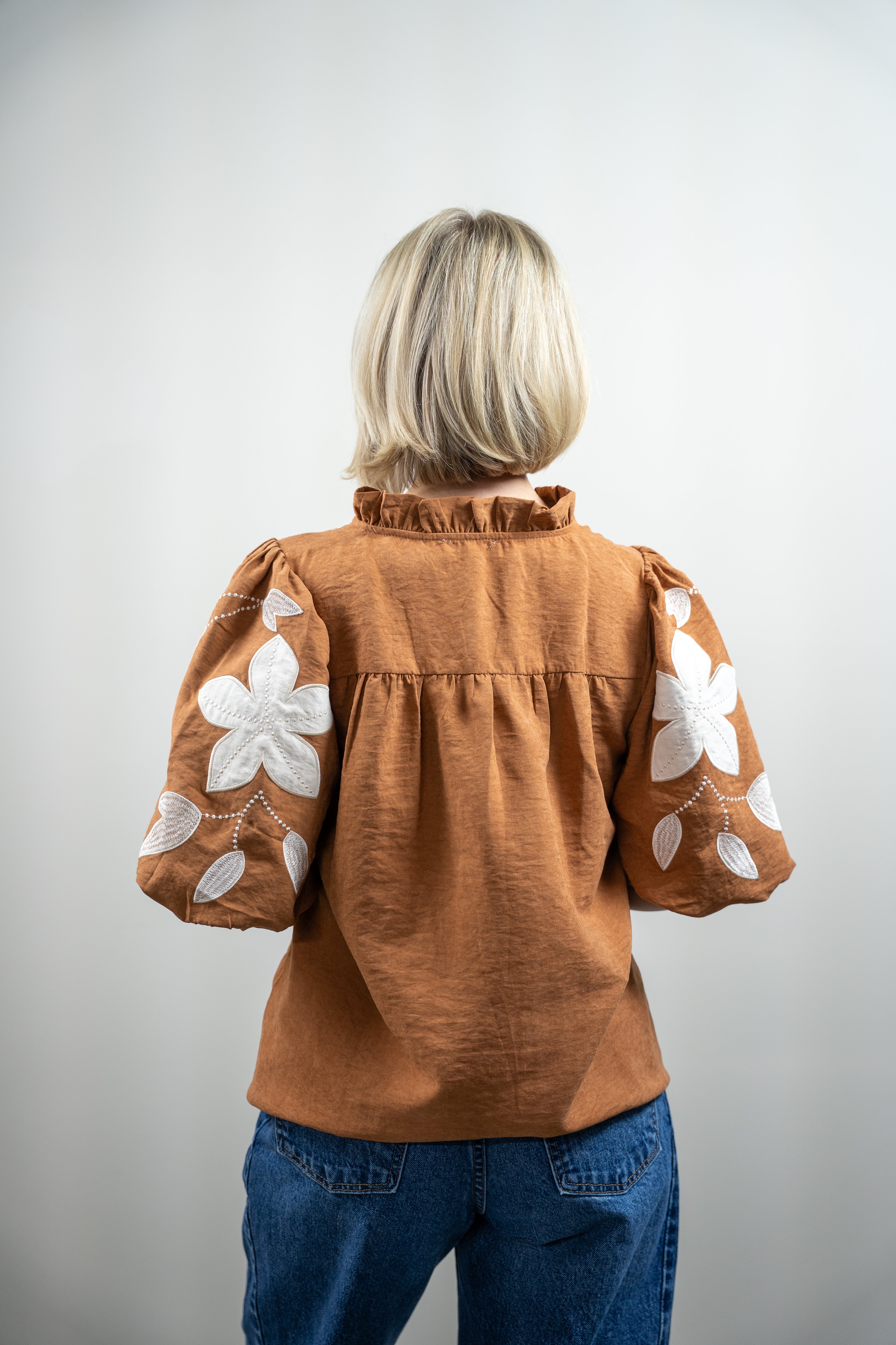 Camel Washed Suede Top