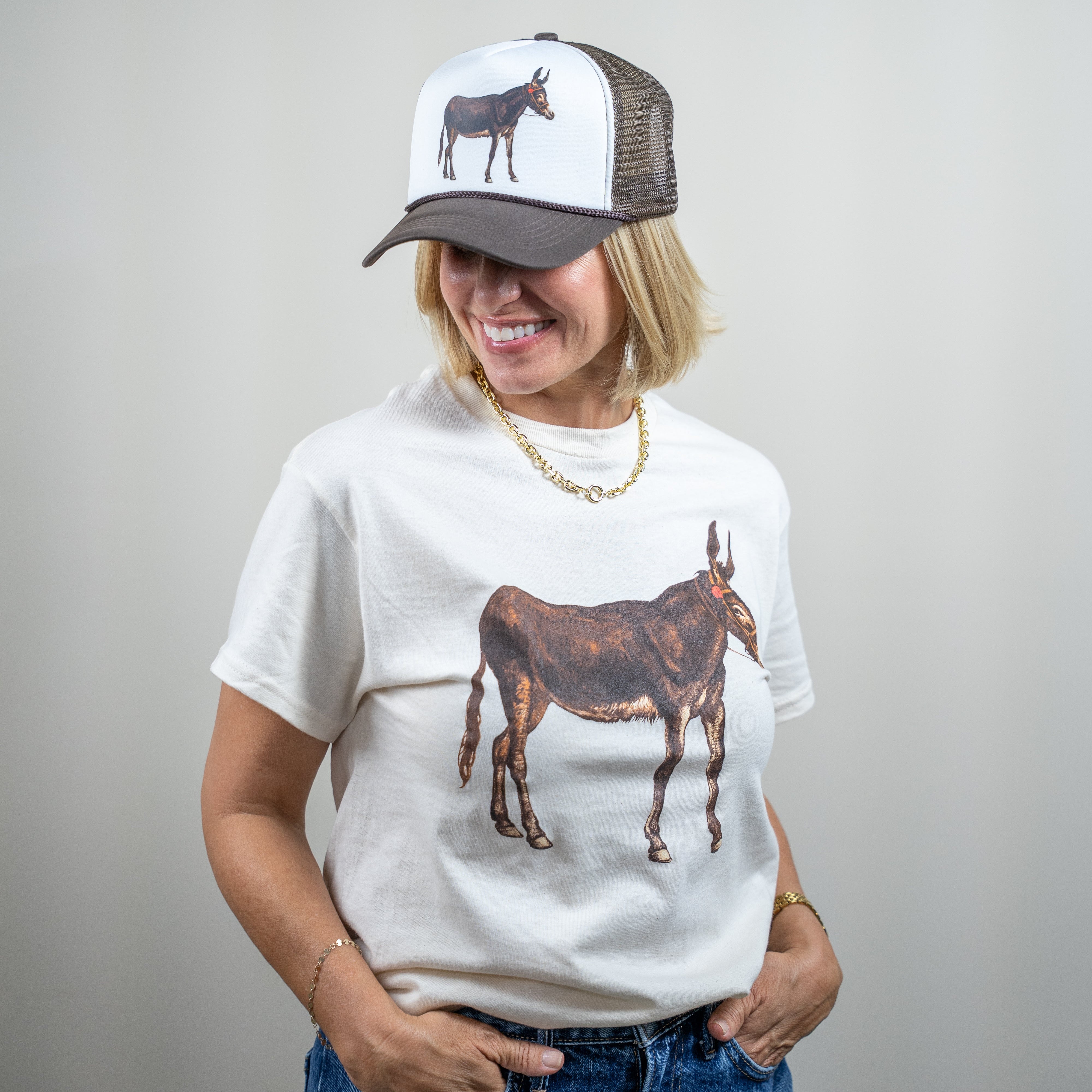 Natural Donkey Trucker Cap