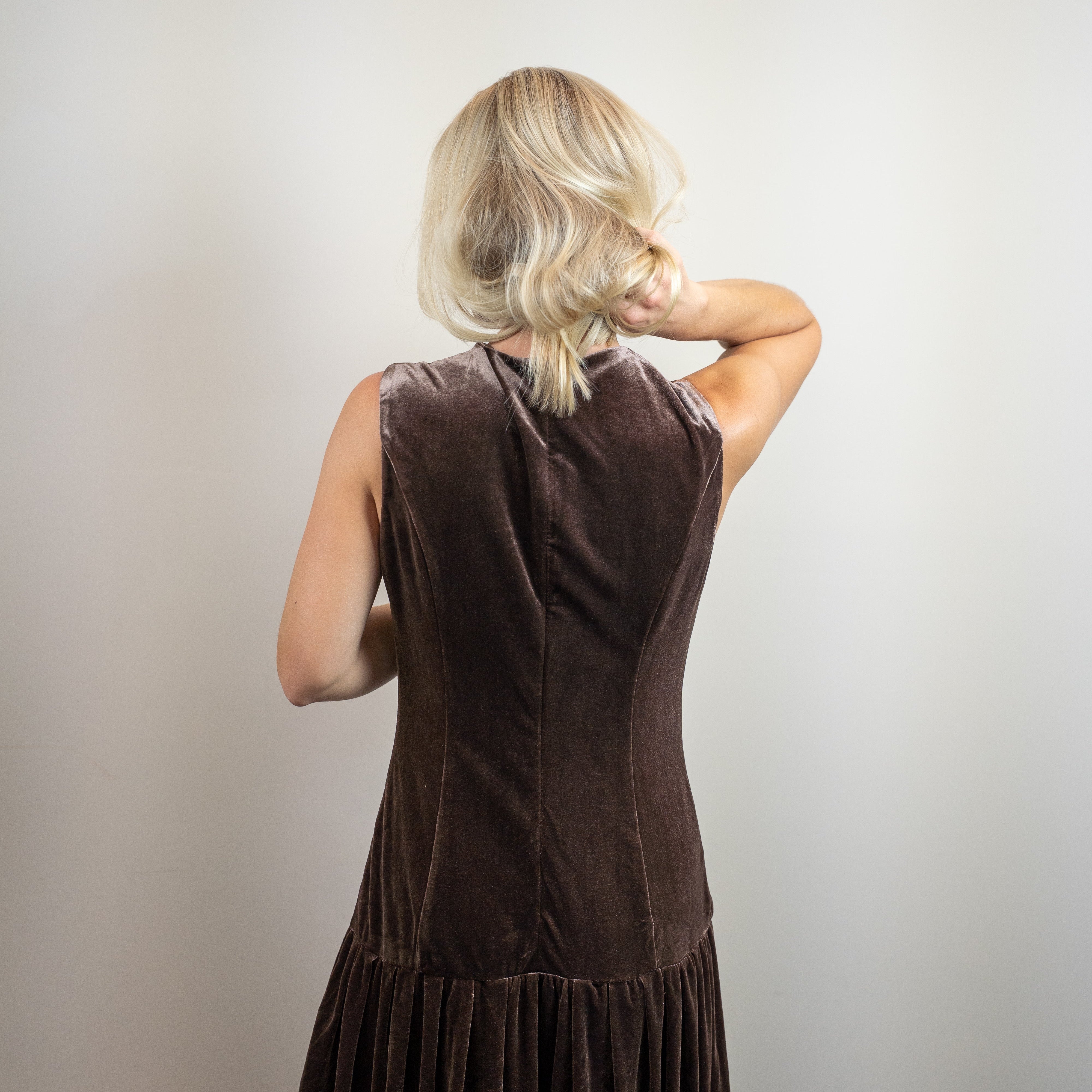Velvet A-Line Maxi Dress