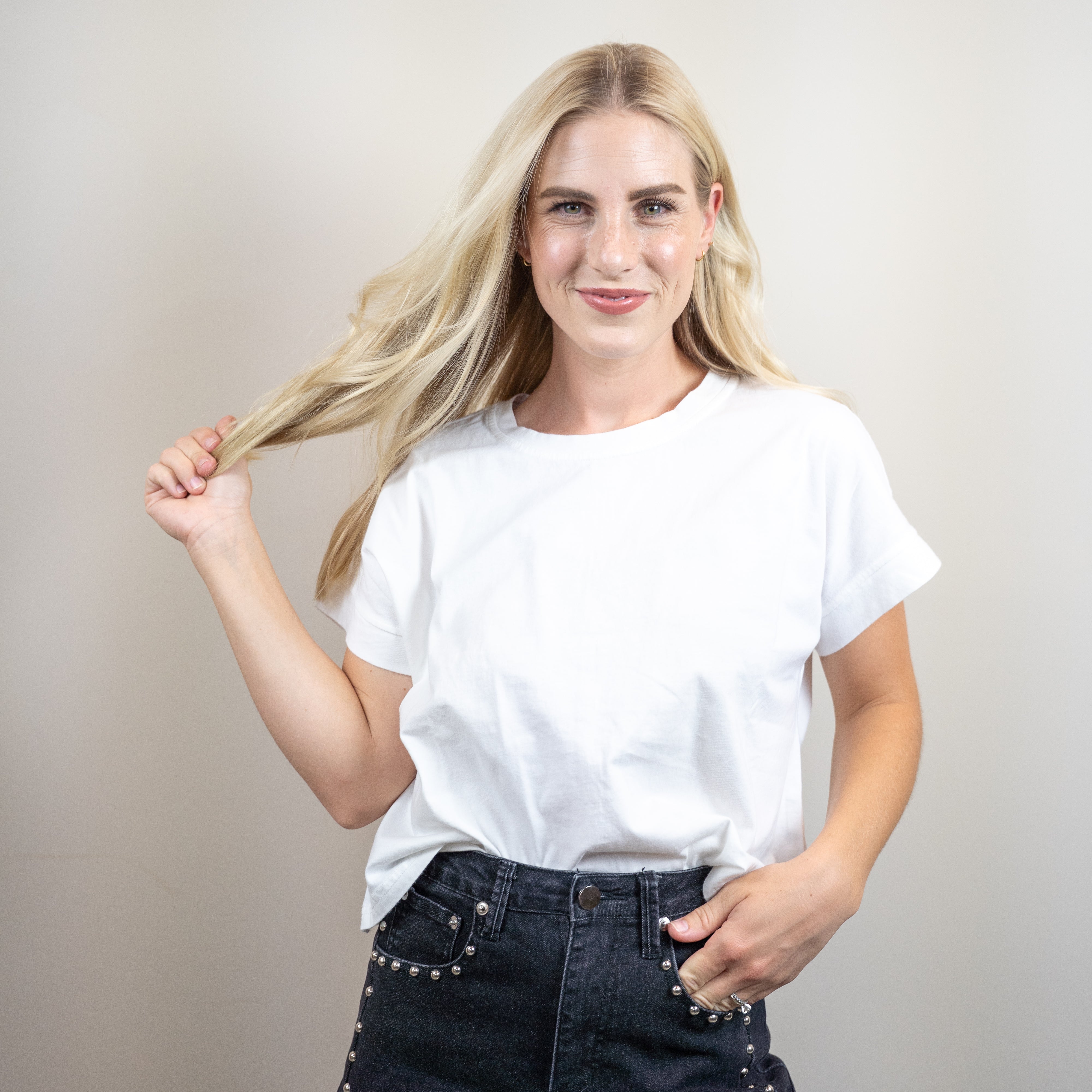 White Knit Top