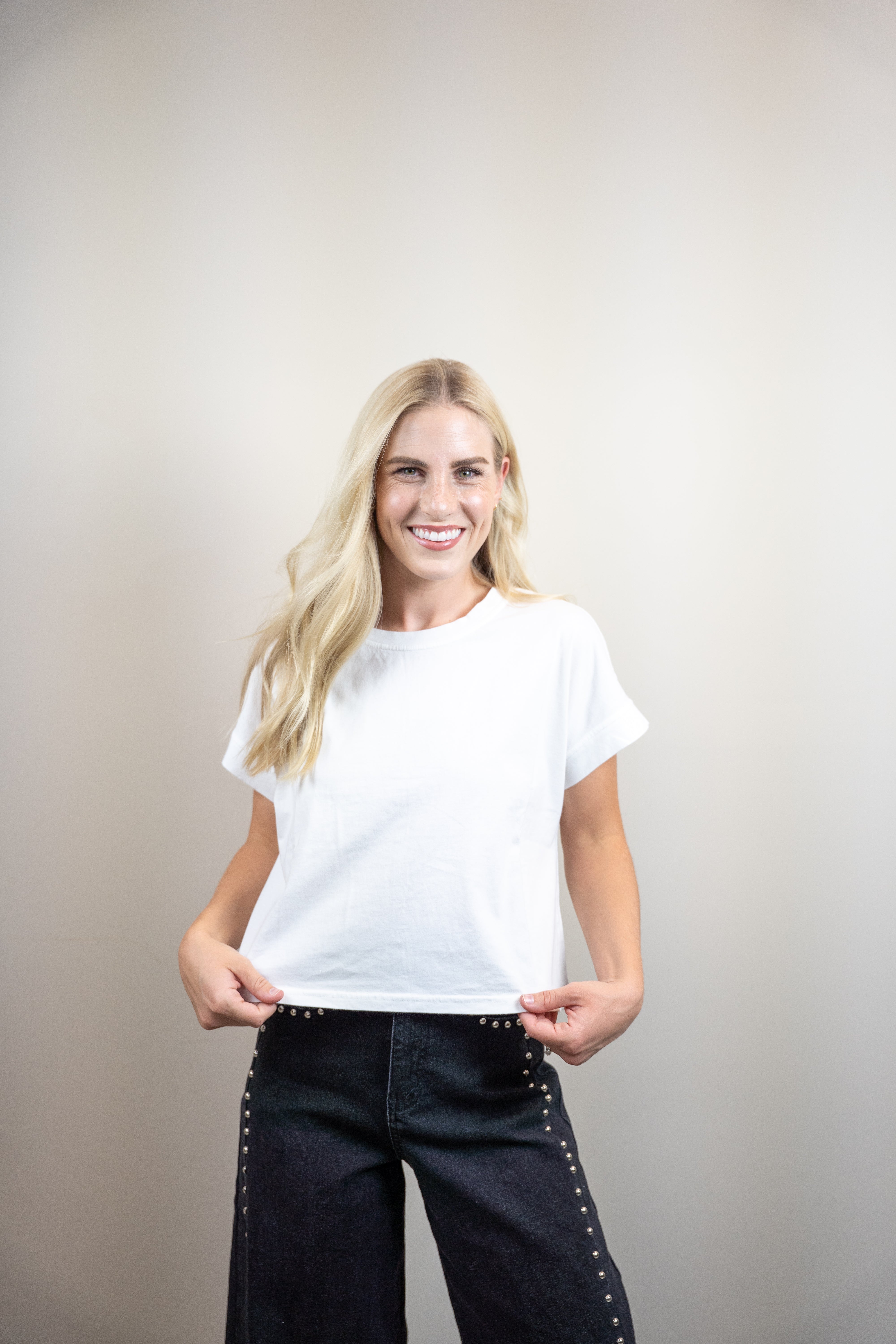 White Knit Top