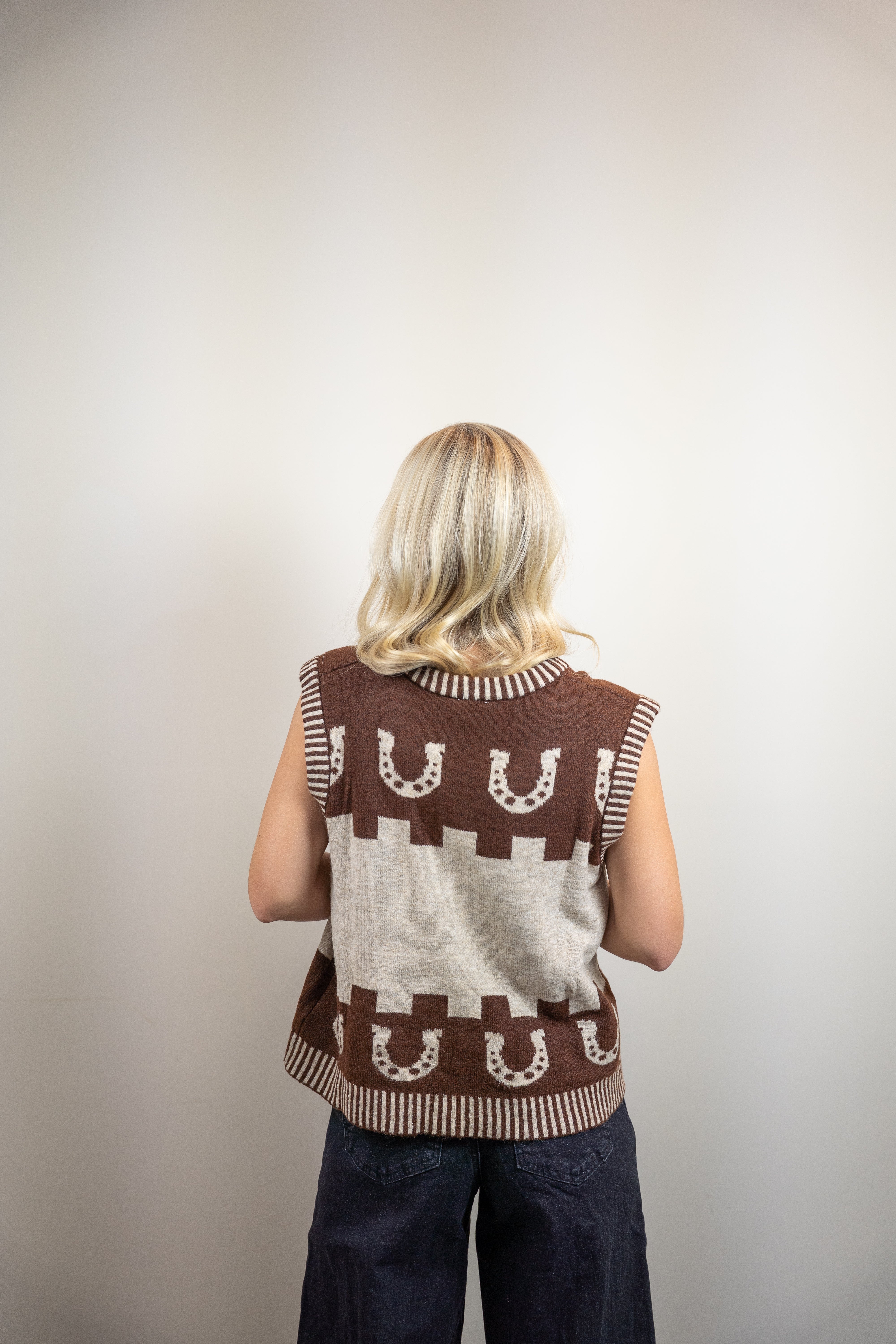 Western Horse Knit Vest