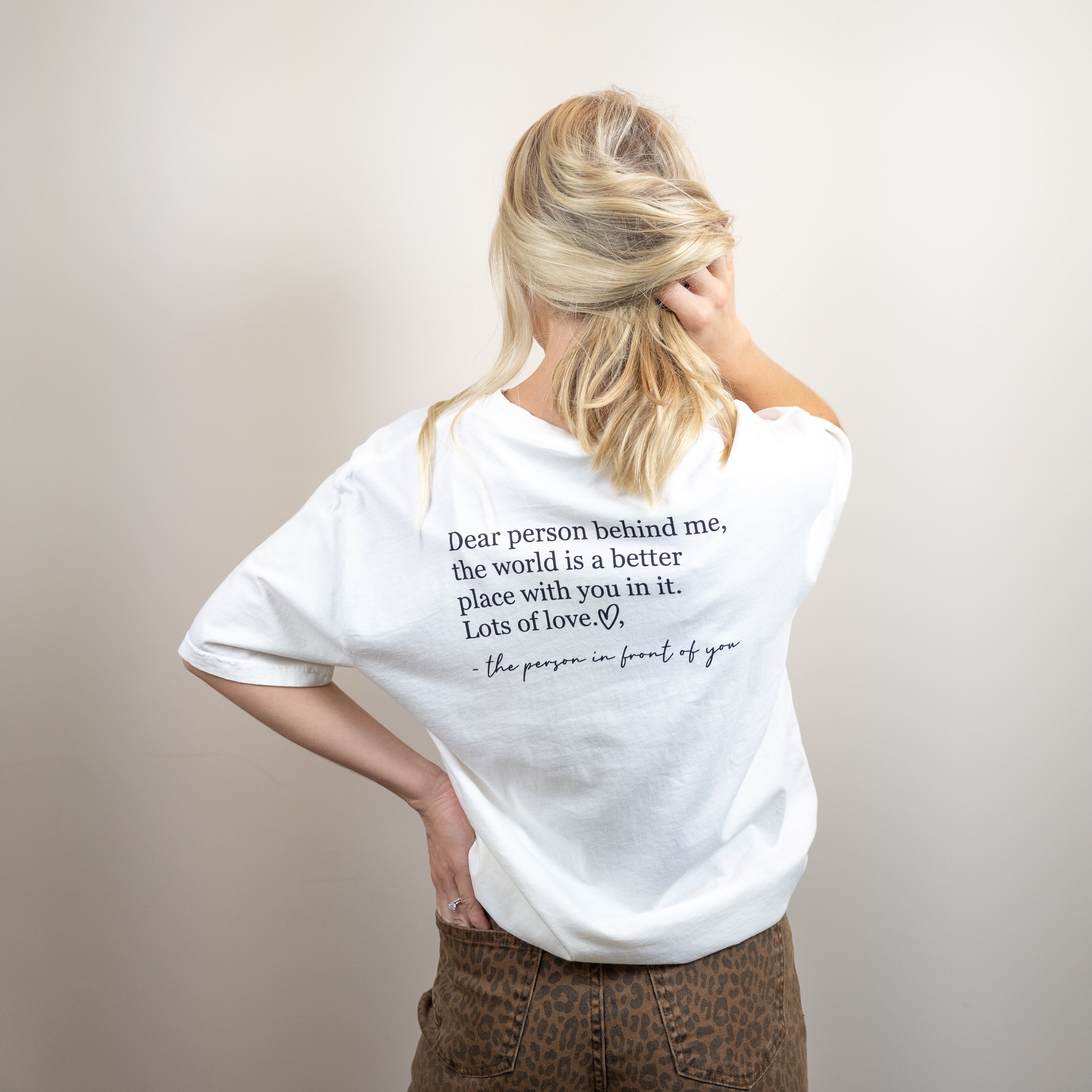 Dear Person Behind Me Cream Tee