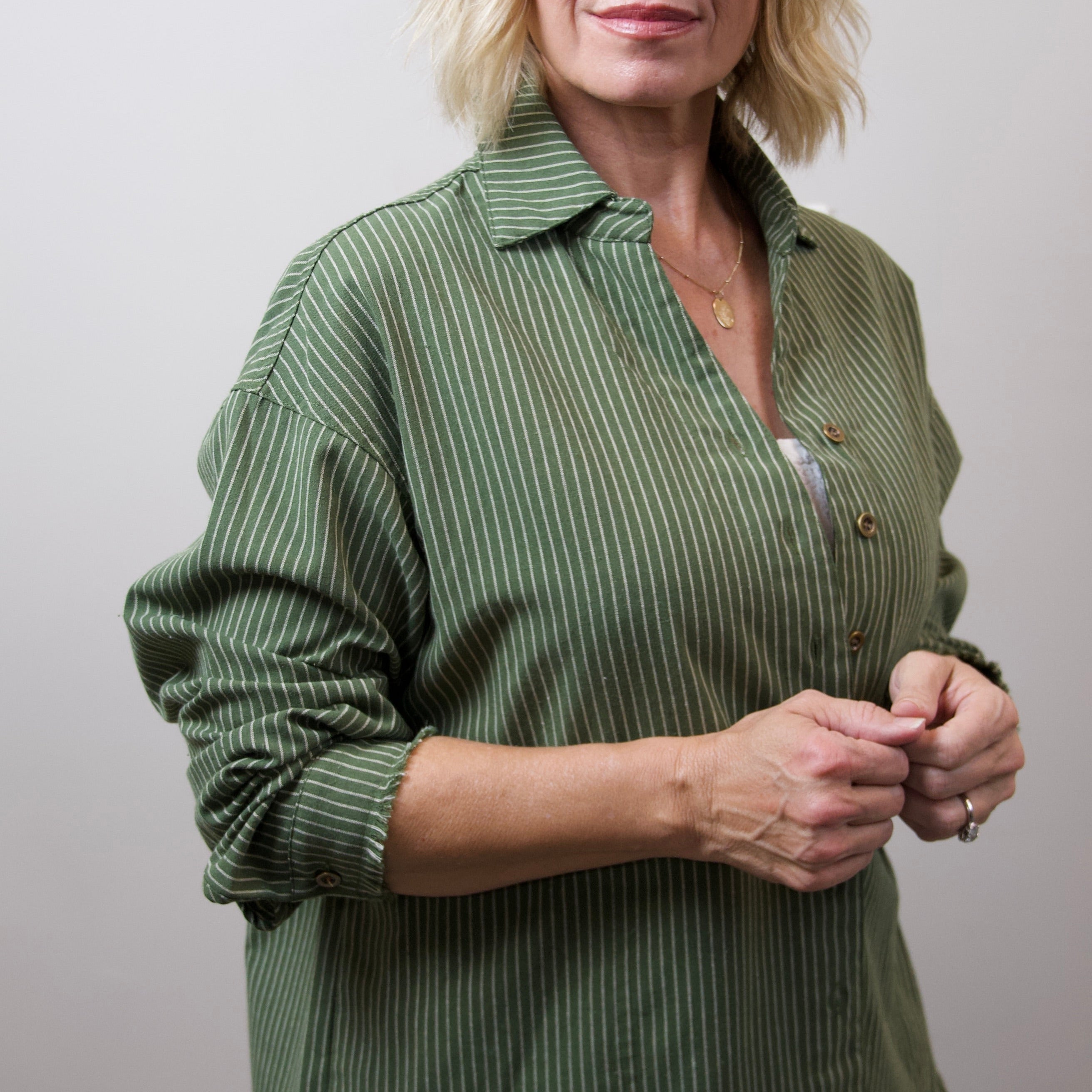Pinstripe Oversized Shirt